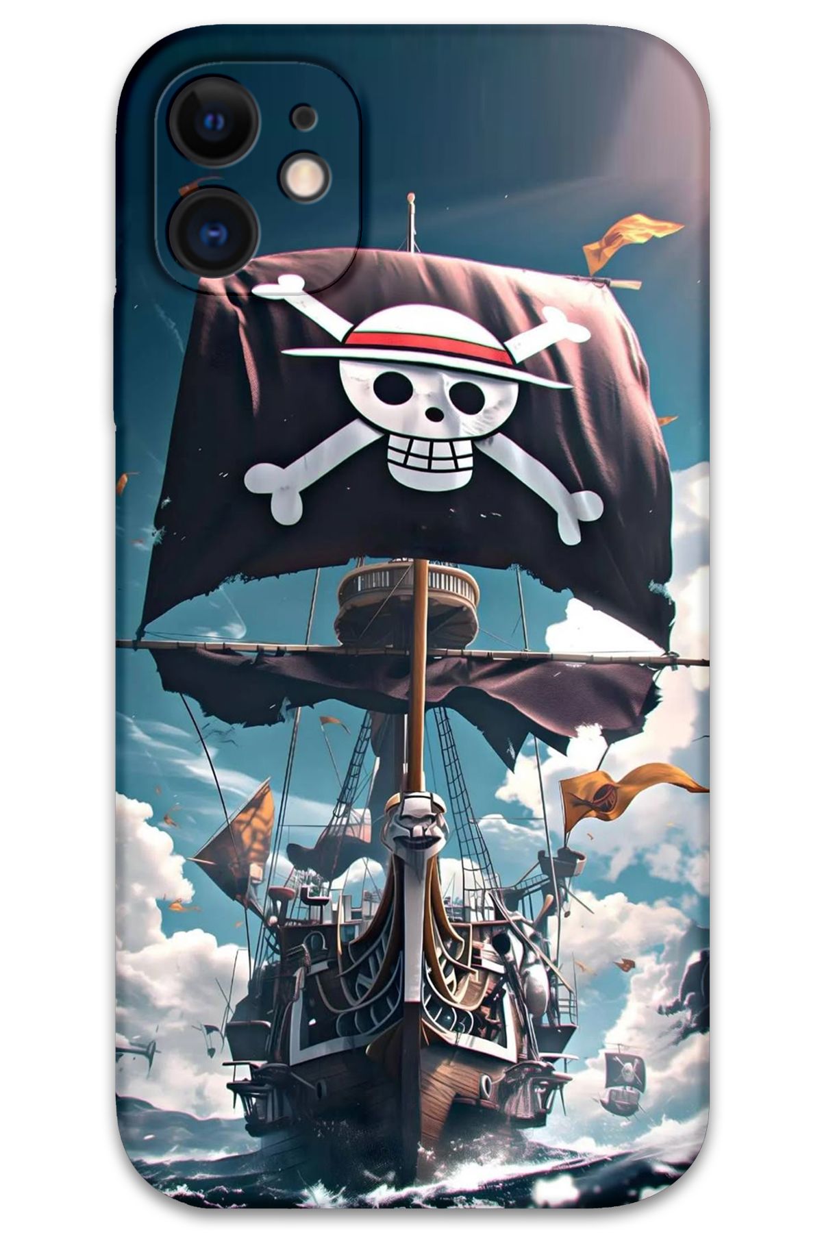 Gramaphone iPhone 12 Uyumlu Anime Desenli Telefon Kılıfı + Ekran Koruyucu - 5752