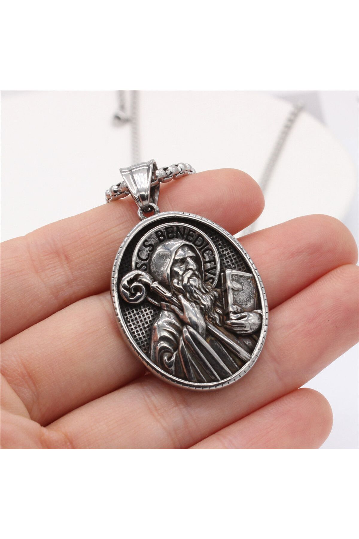 Viking Benedictvs İskandinav Mitolojisi 316L Çelik Unisex Kolye