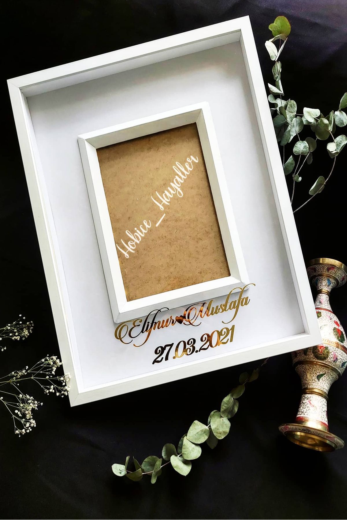 Verda Çerçeve-Hkm Ticaret 40x50 Cm Verda Memory Frame with Photo Section, Name and Date 3