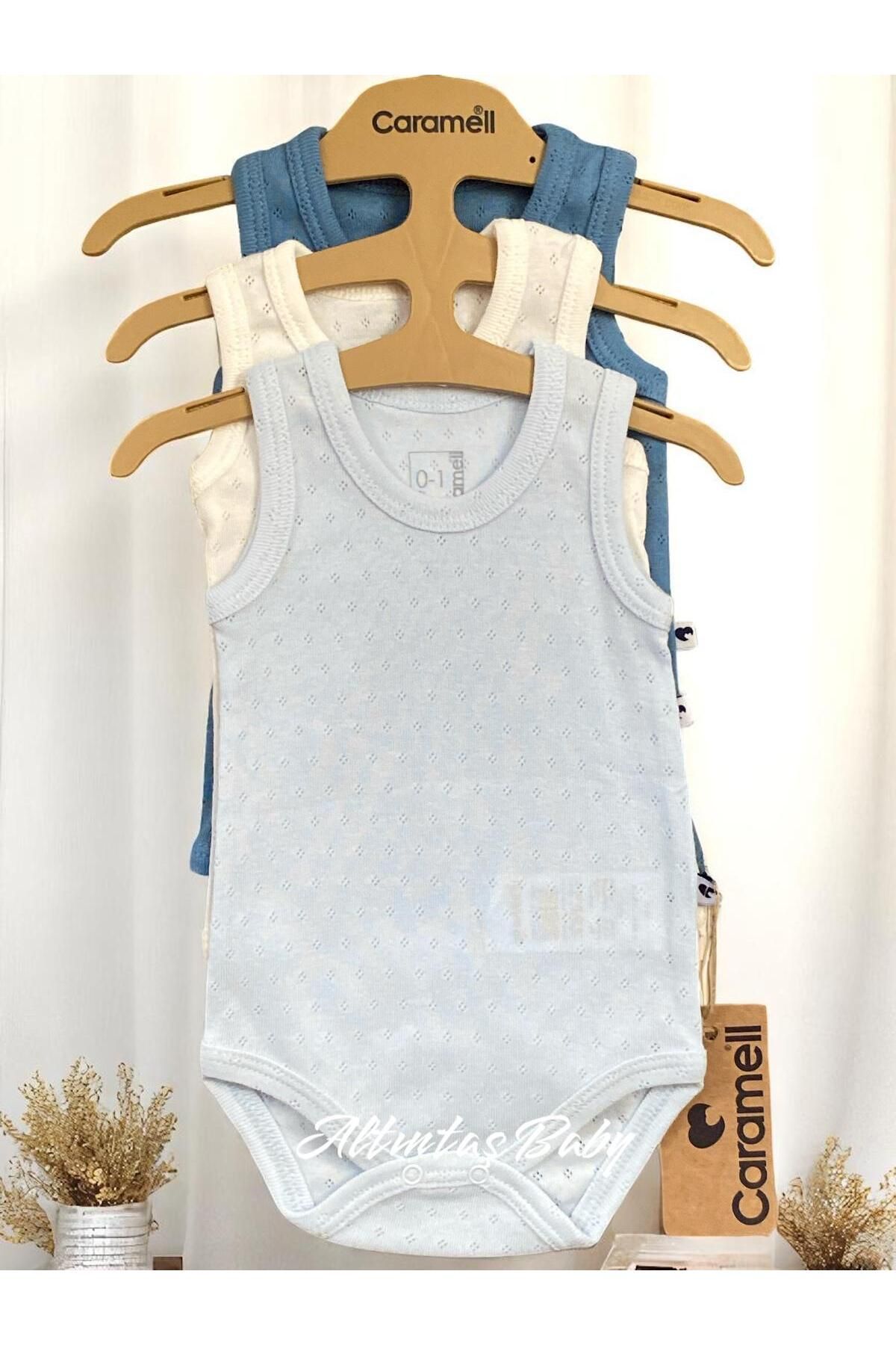 ALTINTAŞ BABY Yumuşak ve Nefes Alabilen %100 Pamuk 3'lü Body Set Erkek Bebek