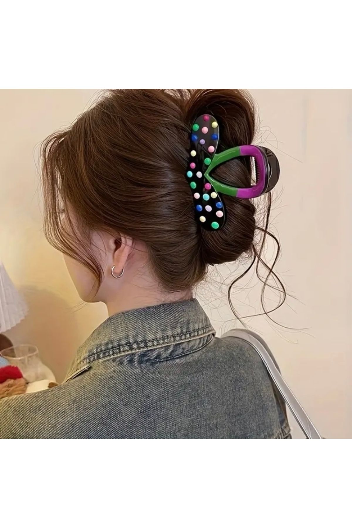 Accessories Vanilla Avenue Renkli Kalp Tasarım Şık Minimalist Günlük Kullanım Kadın Saç Tokası