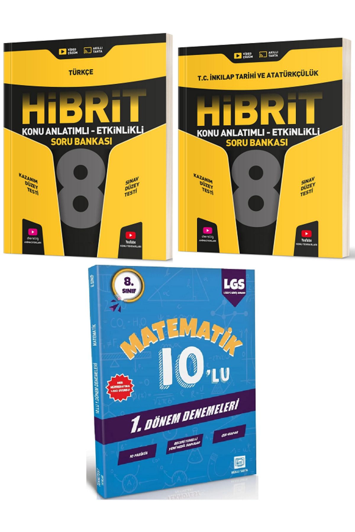 Efsane Yayınları 8.Sınıf Hız HİBRİT TÜRKÇE + İNKILAP Konu Etkinlikli Soru / 10'Lu Matematik Deneme HEDİYE - 3 KİTAP