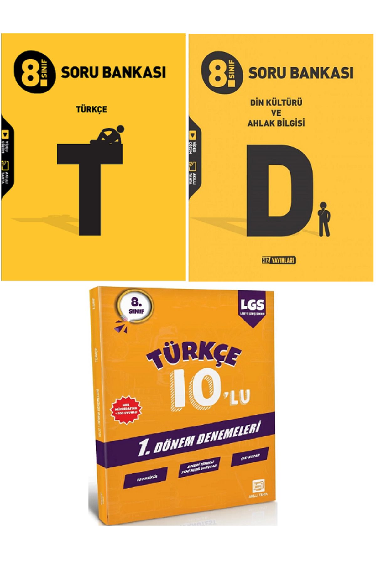 Efsane Yayınları 8.Sınıf Hız Türkçe + Din Kültürü Soru Bankası / 10'Lu Türkçe Deneme HEDİYE - 3 KİTAP