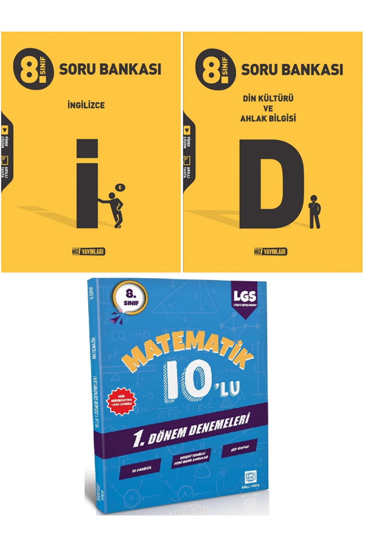 Efsane Yayınları 8.Sınıf Hız İngilzice + Din Kültürü ve Ahlak Soru Bankası / 10'Lu Matematik Deneme HEDİYE - 3 KİTAP
