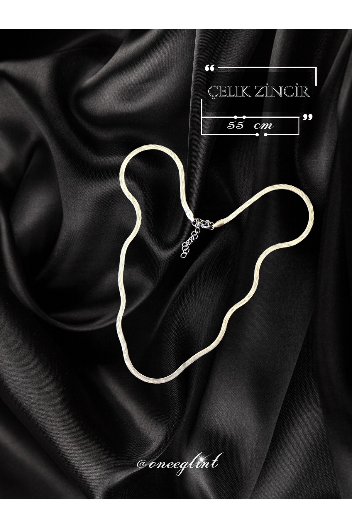 ONEE GLİNT Çelik Zincir (𝑝𝑎𝑠𝑙𝑎𝑛𝑚𝑎𝑧, 𝑘𝑎𝑟𝑎𝑟𝑚𝑎 𝑦𝑎𝑝𝑚𝑎𝑧)