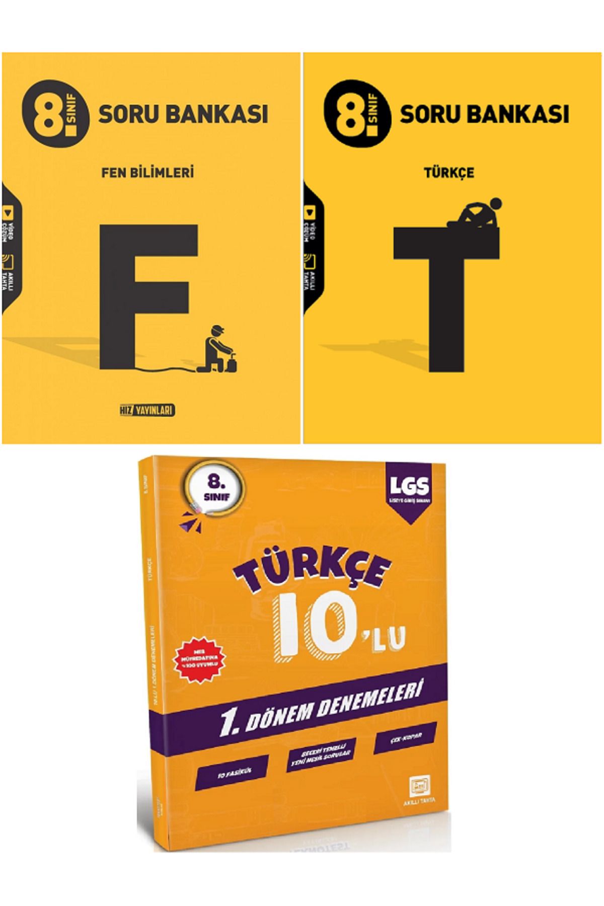 Efsane Yayınları 8.Sınıf Hız Fen Bilimleri + Türkçe Soru Bankası / 10'Lu Türkçe Deneme HEDİYE - 3 KİTAP