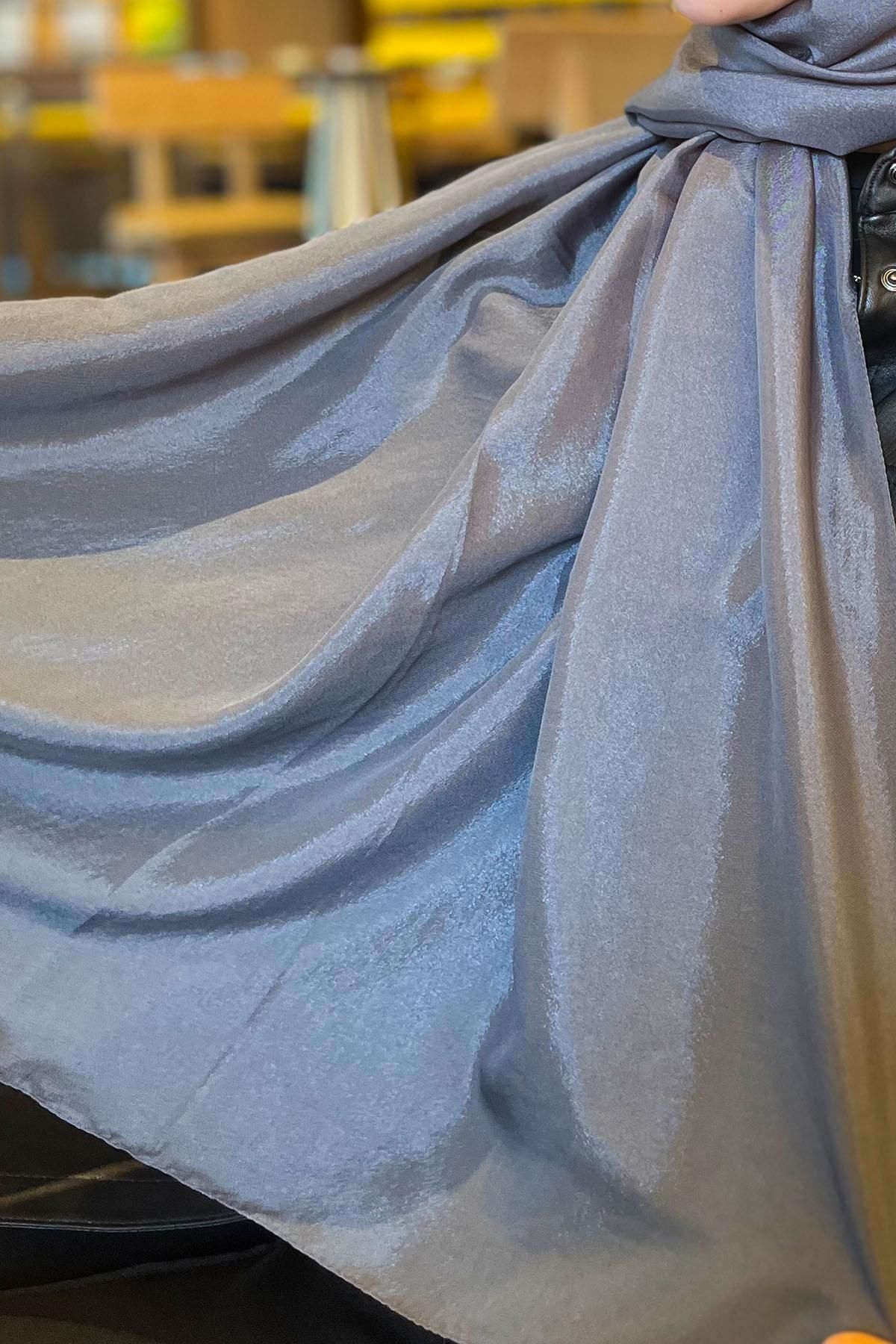 Sultan Eşarp-Sultan Voile Shawl - Solid Color - Slv001-07 - Anthracite 3