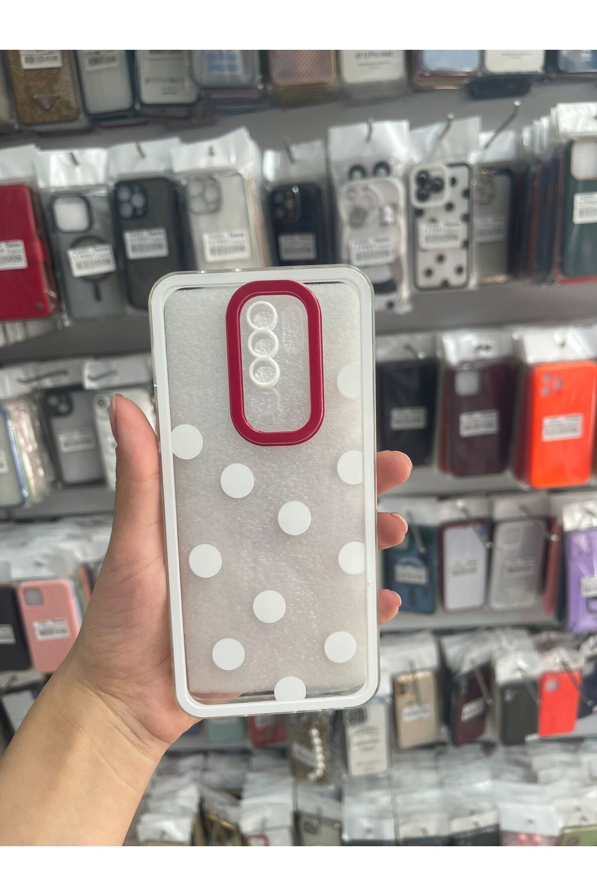 TECNOTREND xiaomi redmi 9 uyumlı benekli şeffaf silikon kılıf
