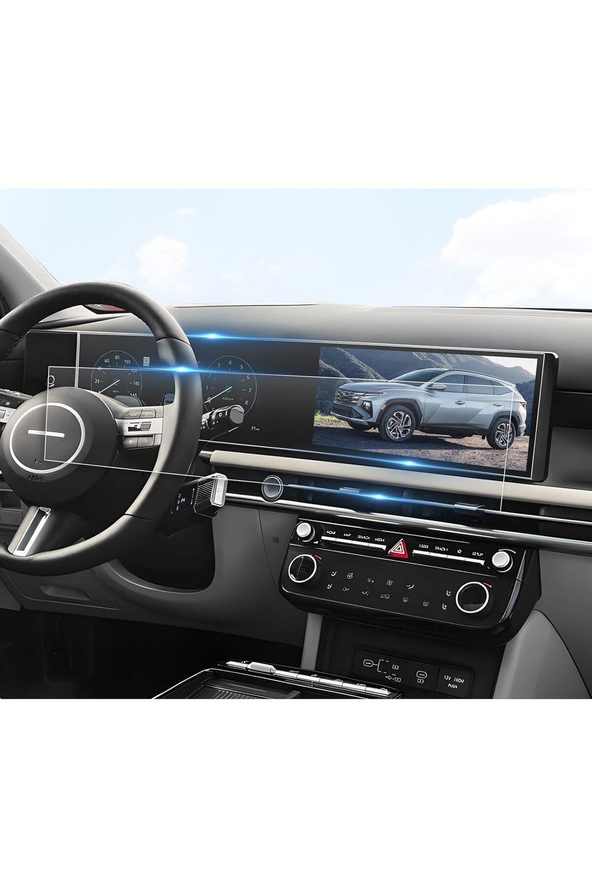 Mobilite Hyundai Tucson 2025 Model Multimedya ve Navigasyon Ekranı Uyumlu 9H Nano Ekran Koruyucu