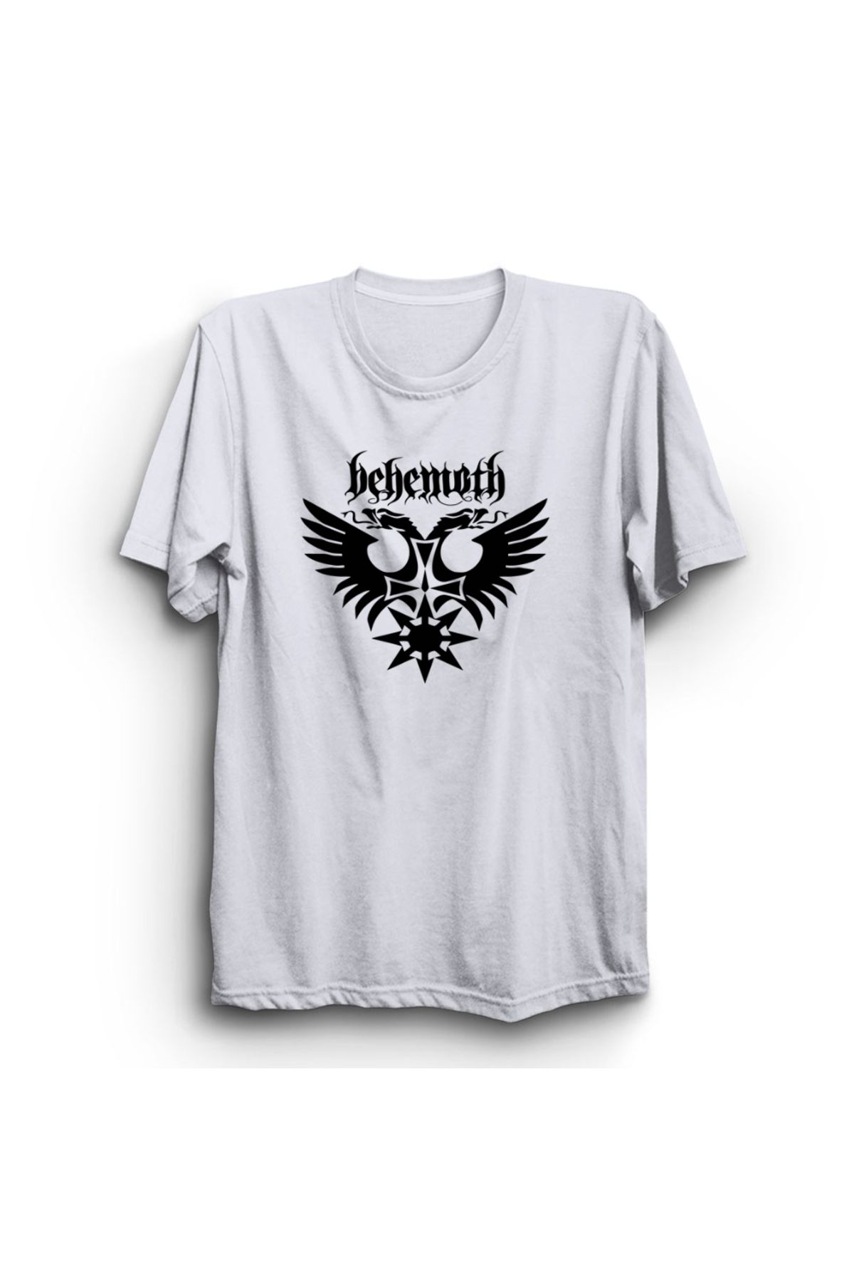 The Fame Behemoth, Double Headed Eagle Logo, Rock Metal Müzik Grubu Baskılı, Unisex, %100 Pamuk Tişört