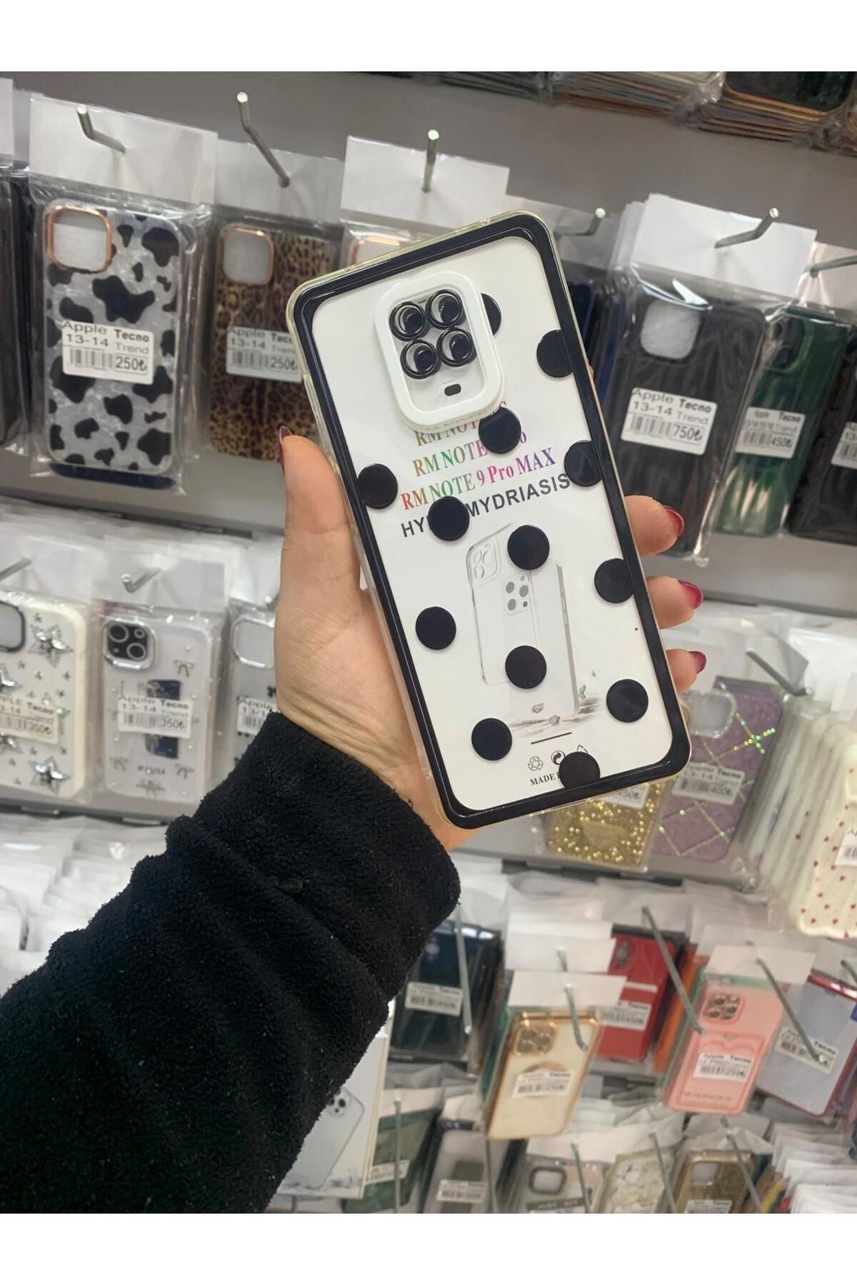 TECNOTREND Redmi Note 9 Pro/Note 9s Uyumlu puantiyeli şeffaf silikon kılıf
