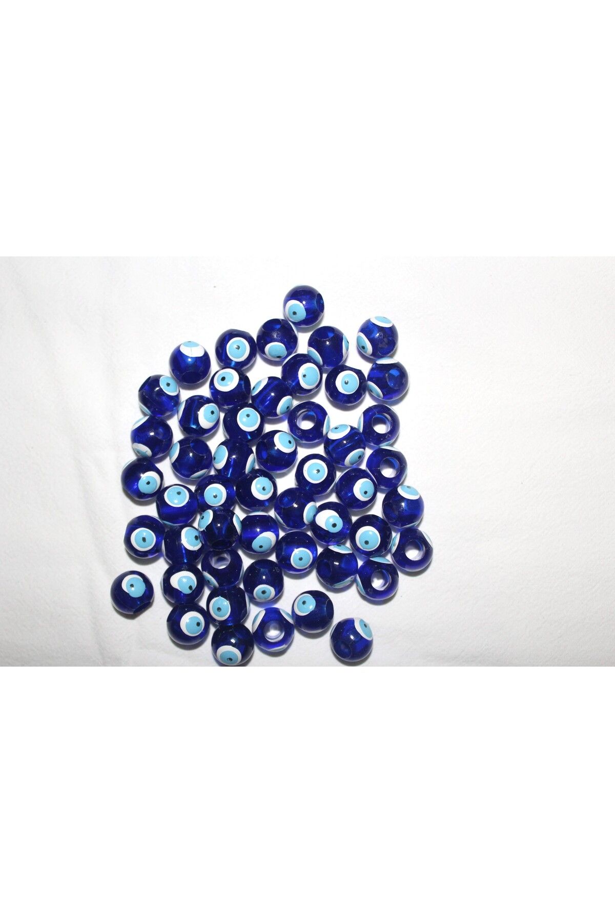 SDM Ticaret 50 Adet Danagöz Nazar Boncuğu - Marteniçka Boncuğu - 10 Mm - ( 4mm Geniş Delikli )