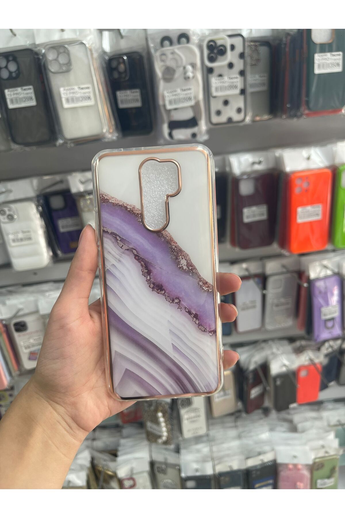 TECNOTREND xiaomi redmi 9 uyumlu mermer görünümlü kılıf