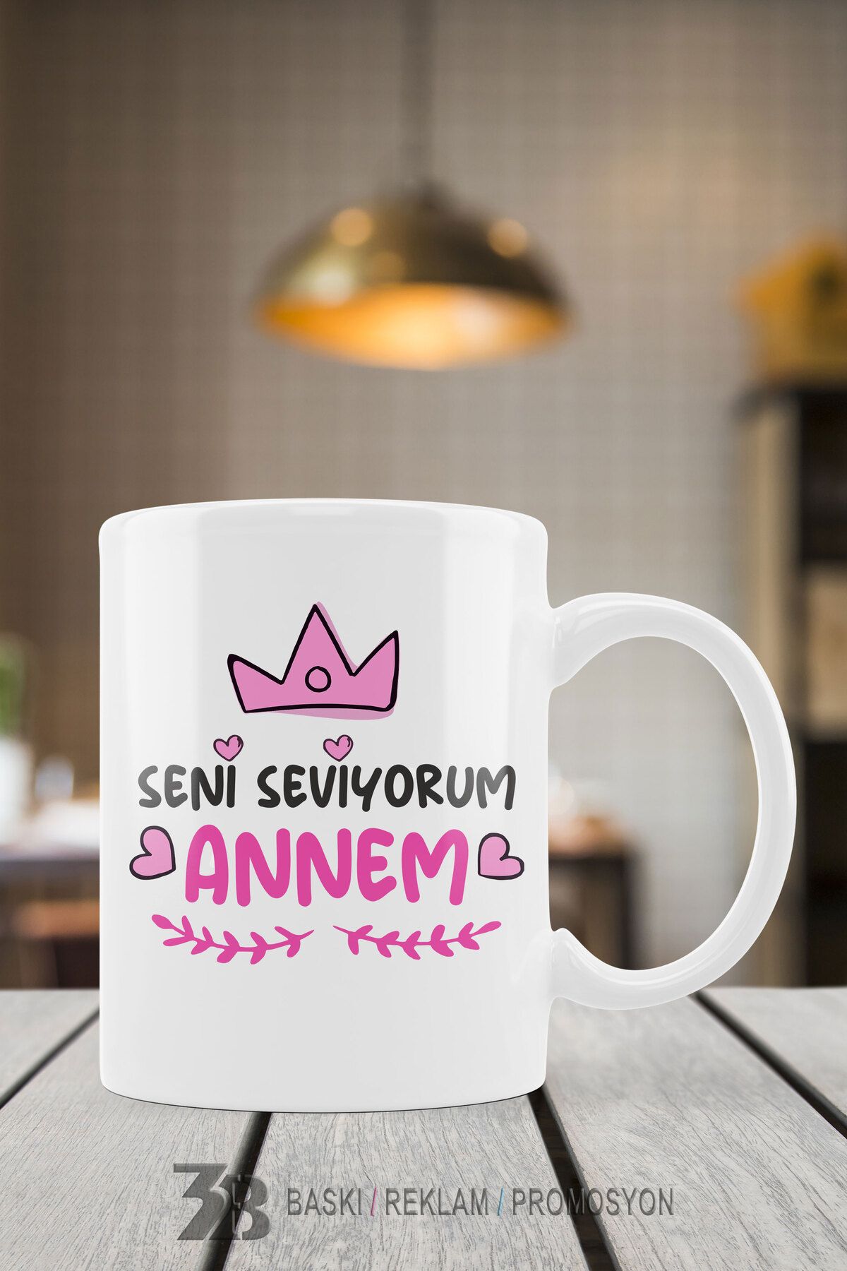 3B BASKI REKLAM PROMOSYON ANNELER GÜNÜ TEMALI PORSELEN KUPA BARDAK - 3BANNE007