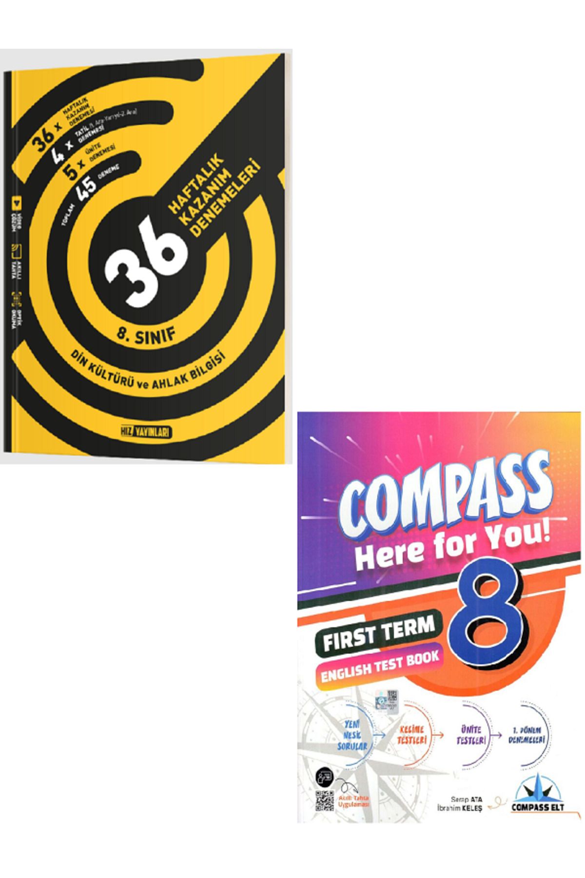 Efsane Yayınları 8.Sınıf Hız Din Kültürü 36 Haftalık Kazanım Denemeleri / Compass İngilizce Test Book HEDİYE -2 KİTAP