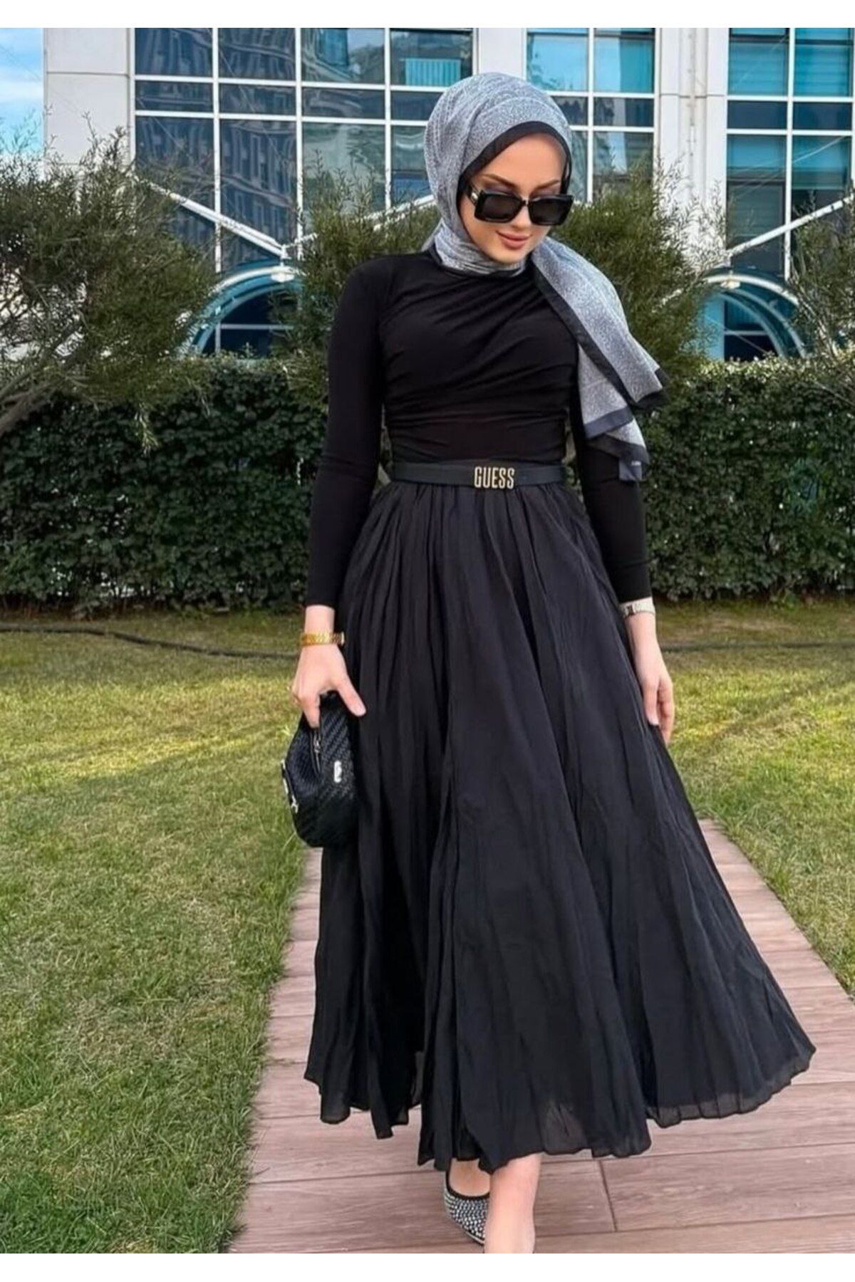 THULIA Kaliteli Uzun Kırışık Etek