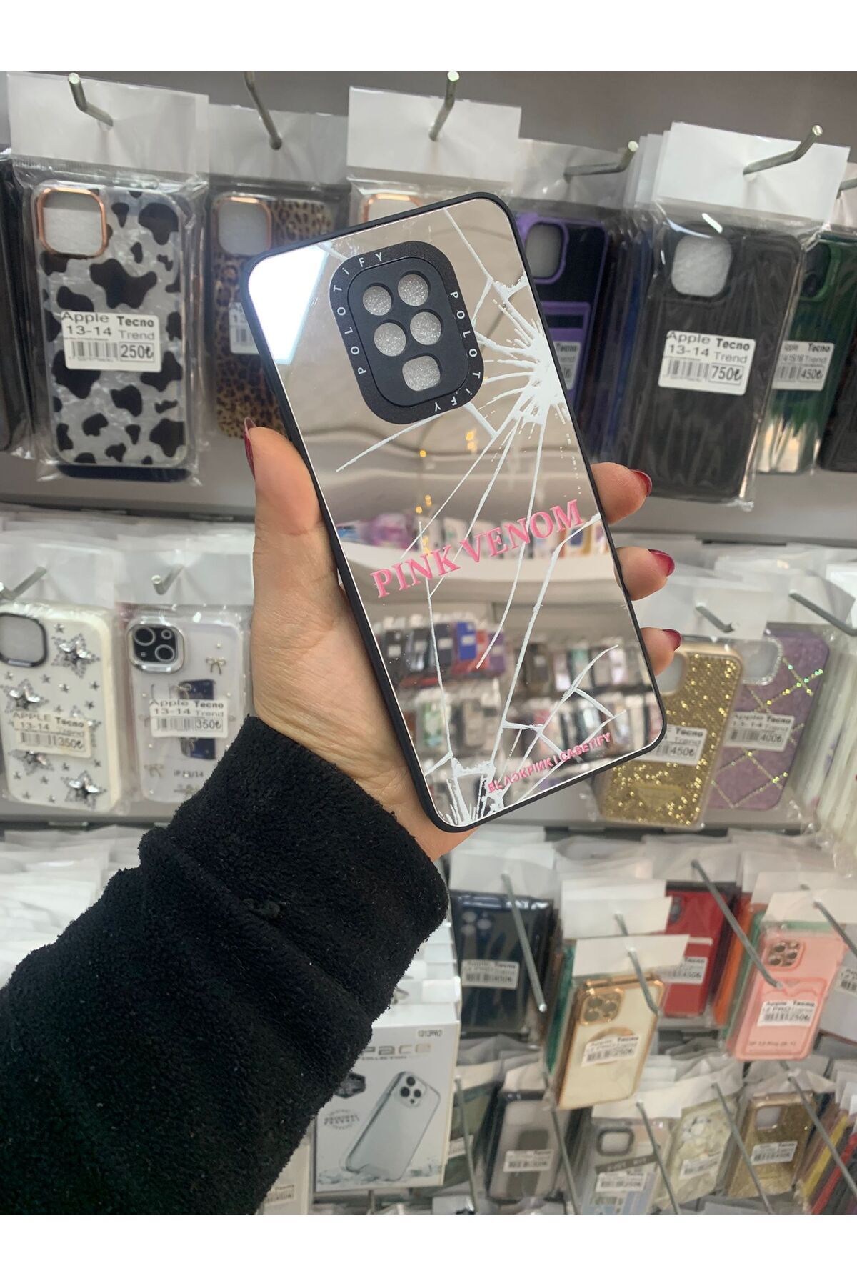 TECNOTREND Redmi Note 9 Pro/Note 9s Uyumlu DESENLİ AYNALI SİLİKON KILIF