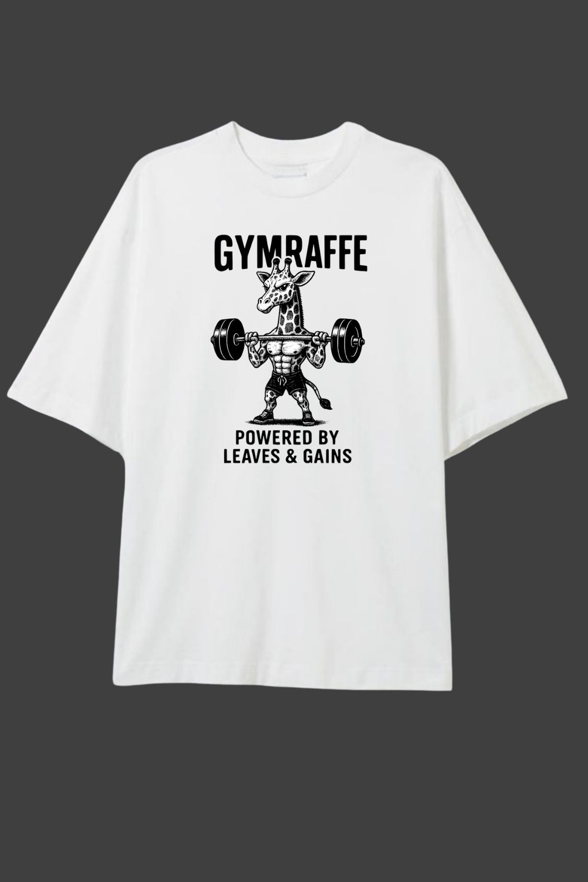 Dupe Design GYM RAFFE Baskılı Oversize T-shirt
