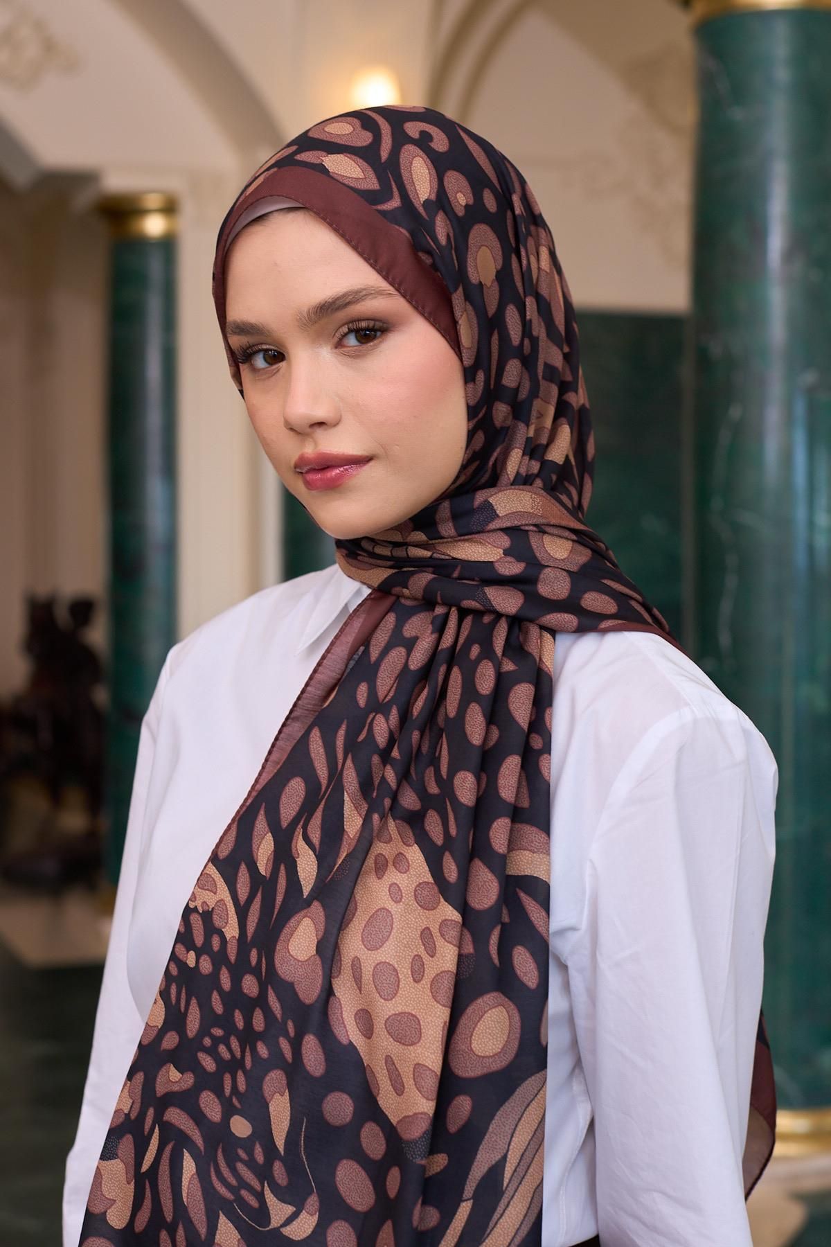İpekhan İpekhan Soft Şal Kızıl Kahve Leopar 3050-09