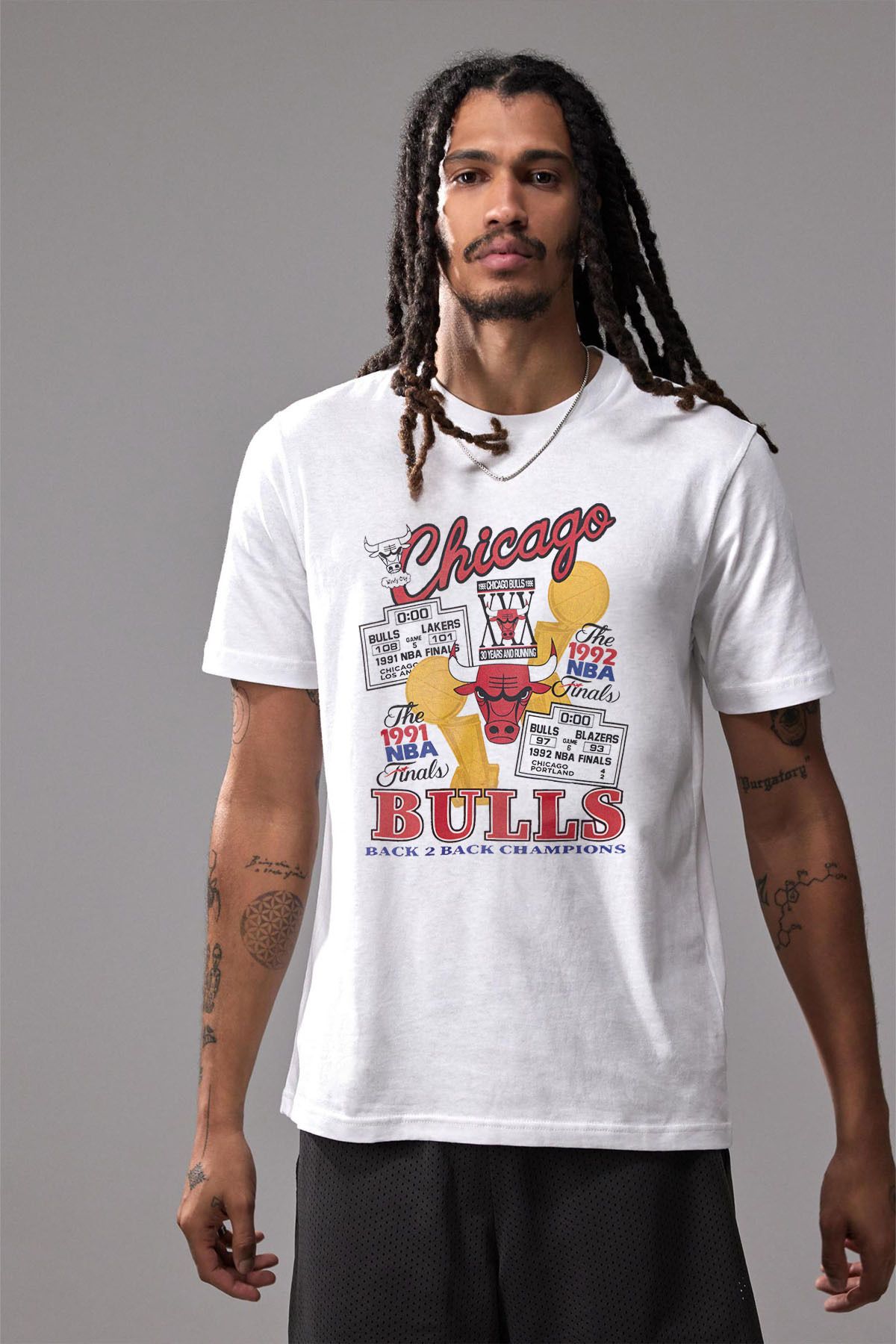 Tee&more. Unisex Regular Fit Chicago Bulls Baskılı Premium T-shirt