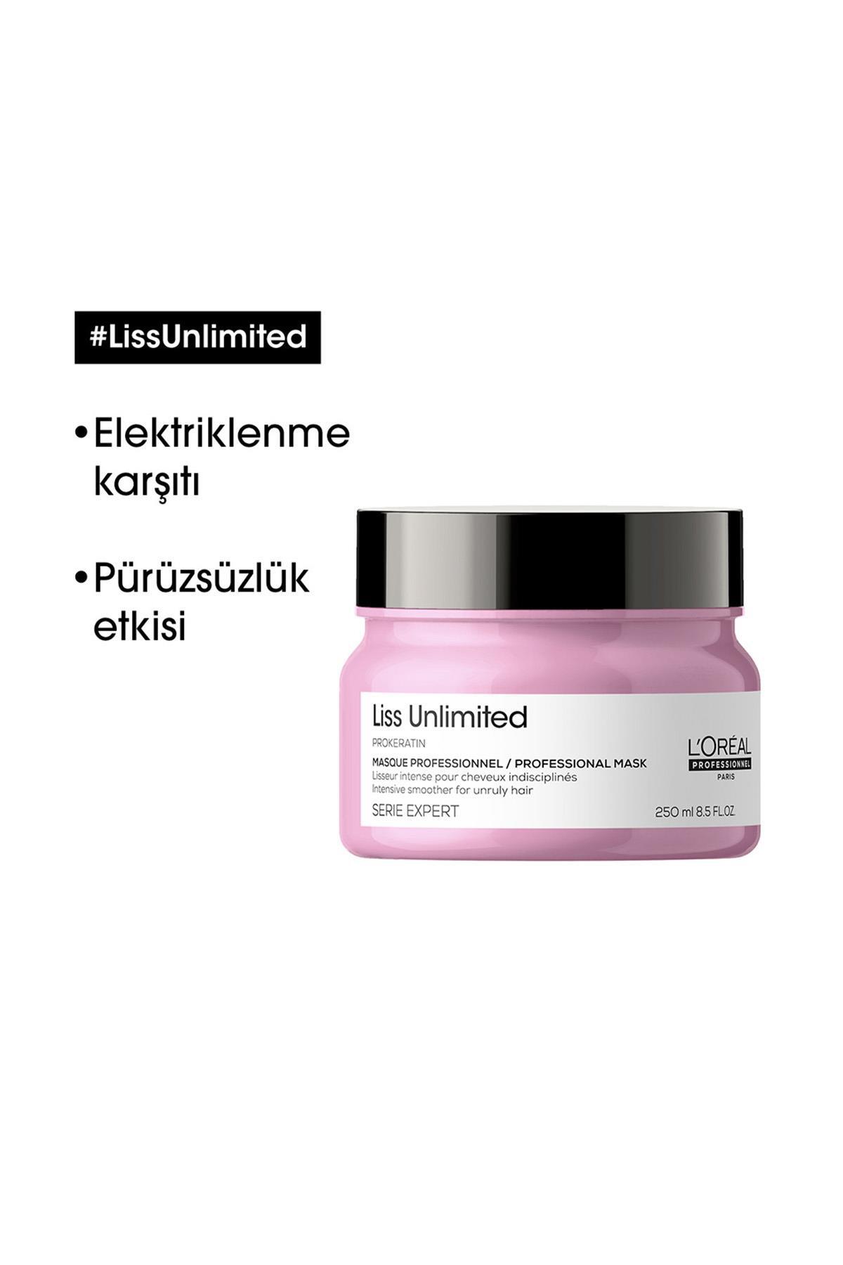 Expert Liss Unlimited Elektriklenme Karşıtı ve Yumuşaklık Veren Maske 250ml — LPSE-975990 — تصویر 3 از 6