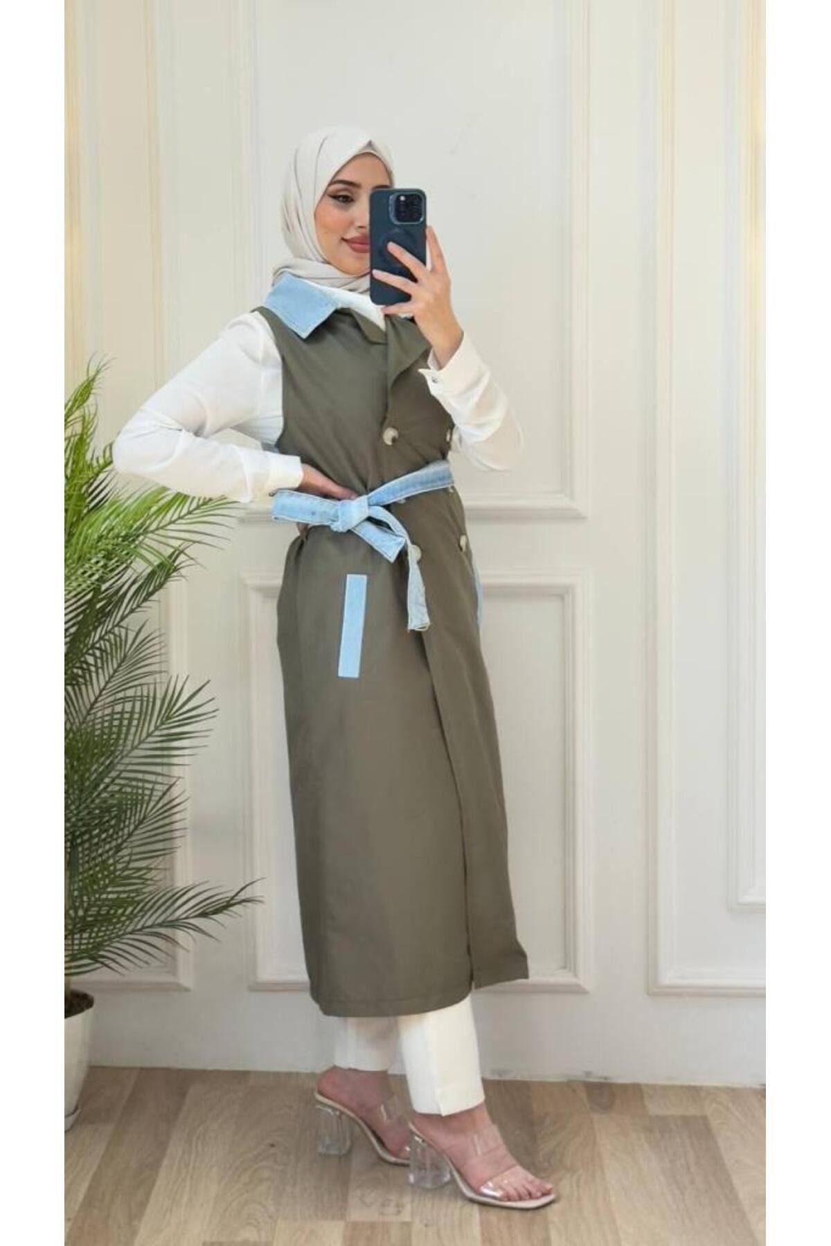 Tebrikler tekstil kadın uzun treçkot yelek model G2846