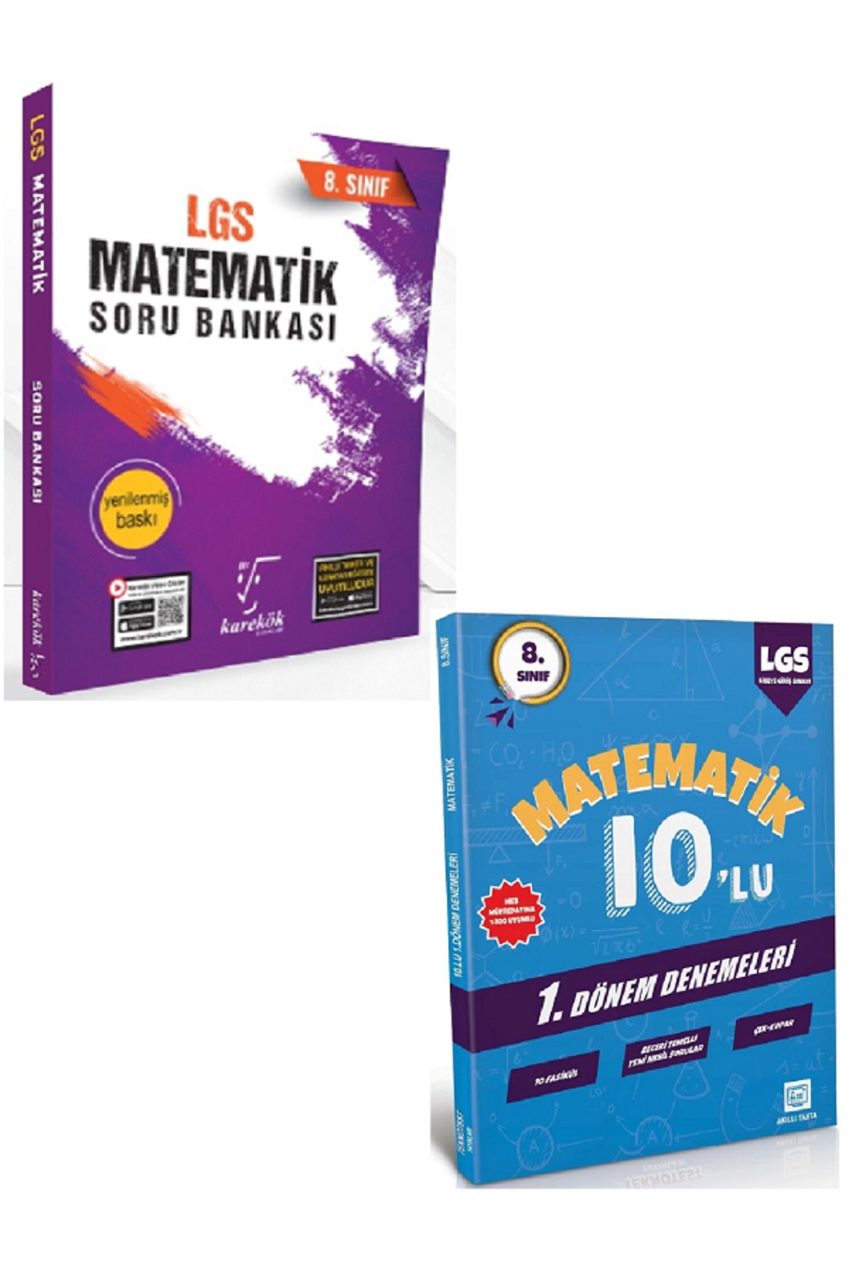 Efsane Yayınları 8.Sınıf Karakök LGS Matematik Soru Bankası / 10'Lu Matematik Deneme HEDİYE - 2 KİTAP SET