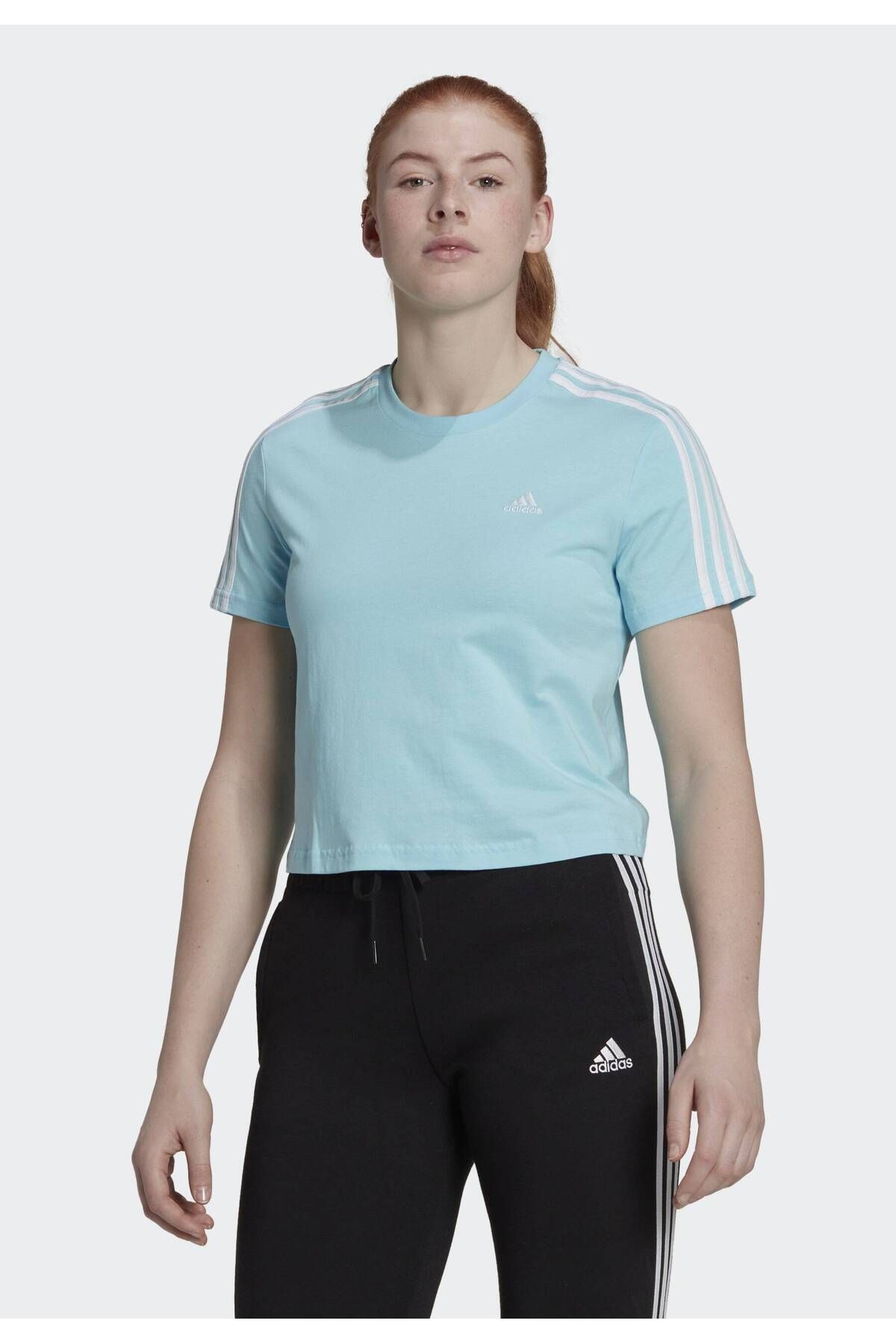 adidas-Essentials Loose 3-Stripes Short Top 8