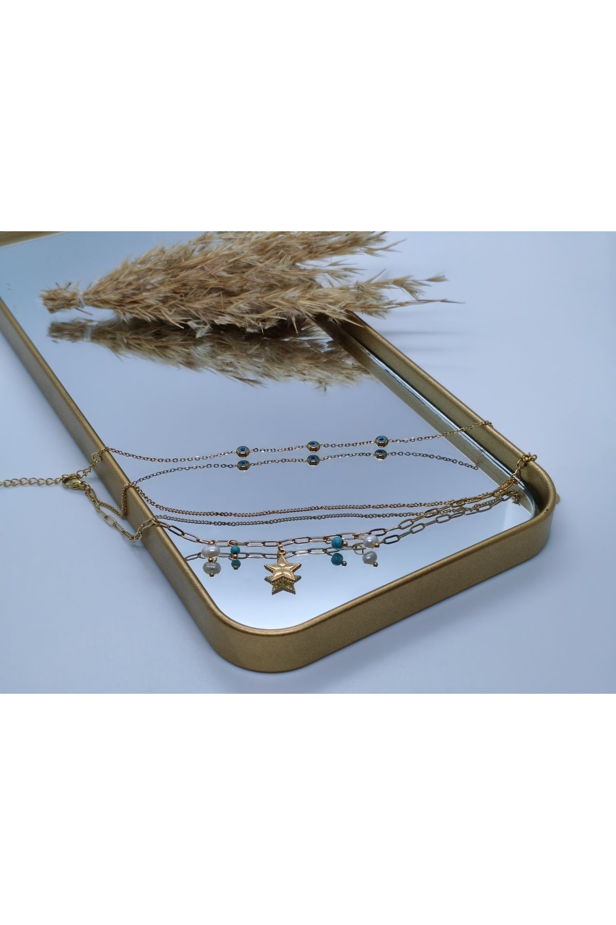 MONARE JEWELRY HALHAL&BİLEKLİK SETİ PASLANMAZ ÇELİK SUYA VE KARARMAYA DAYANIKLI ANTİALERJİK