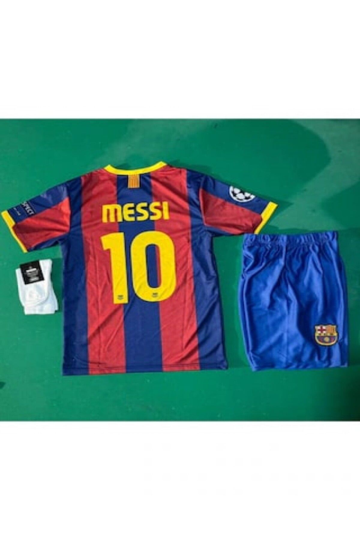 yenteks Barcelona. Lionel Messi 2011 Sezon Retro Çocuk Forması 4 parça