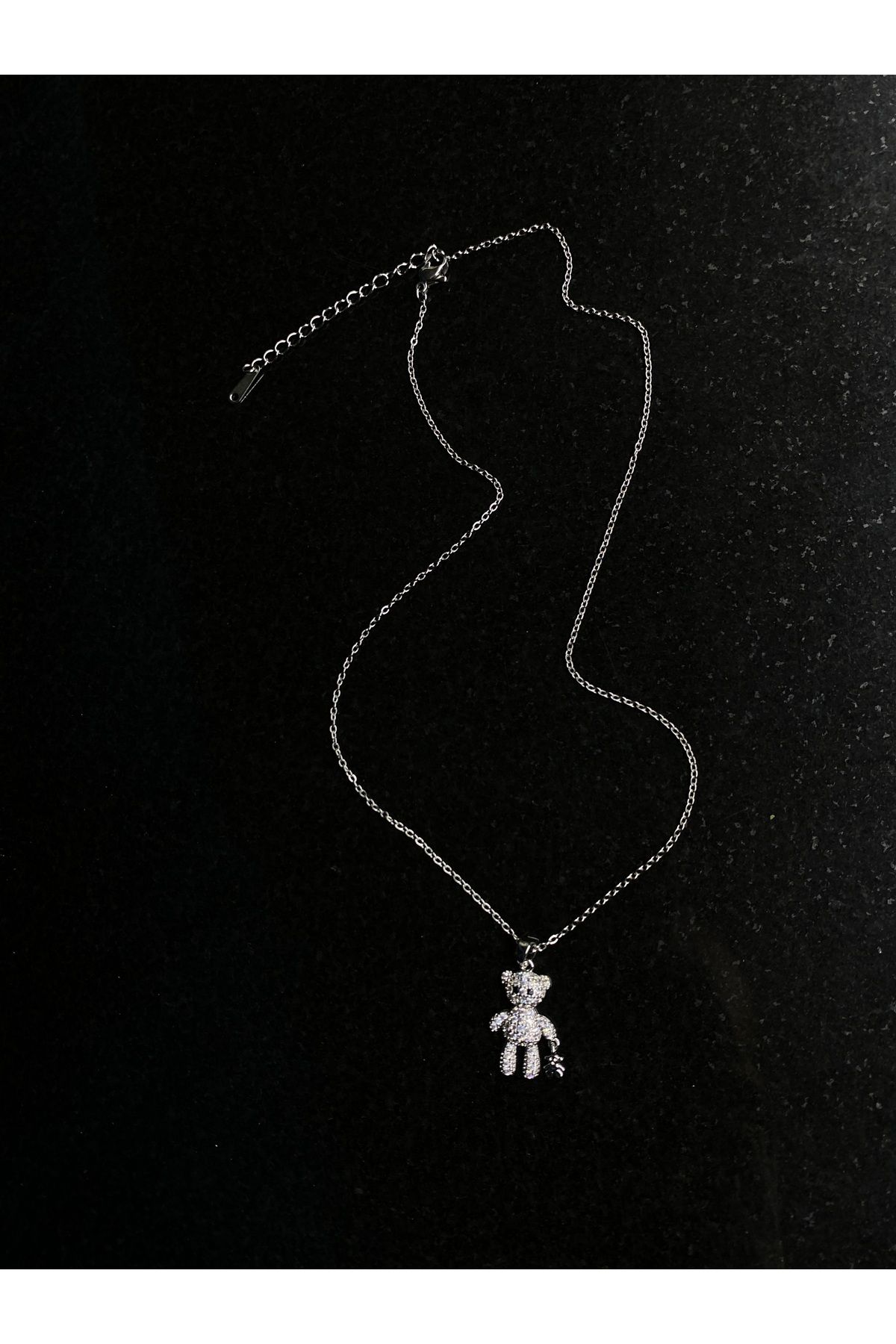 Gök Accessories Ayıcık Figürlü Çelik Kolye