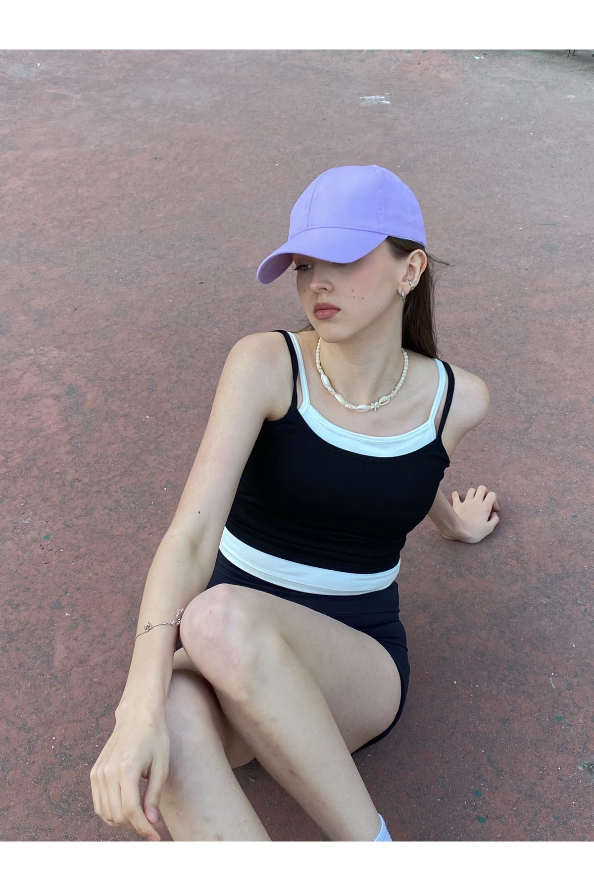 Arhizeyas Ayarlanabilir Basic Unisex Lila Düz Spor Şapka