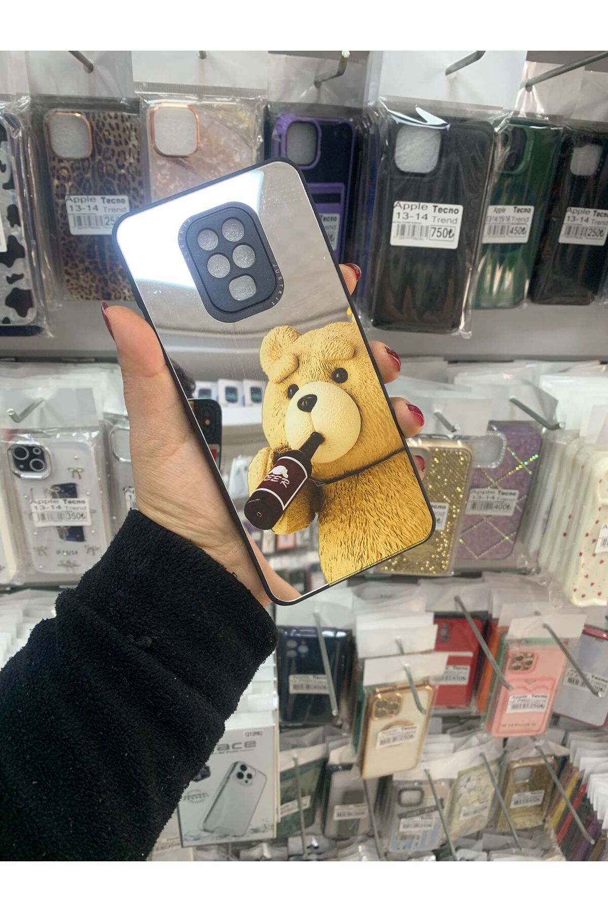 TECNOTREND Redmi Note 9 Pro/Note 9s Uyumlu DESENLİ AYNALI SİLİKON KILIF