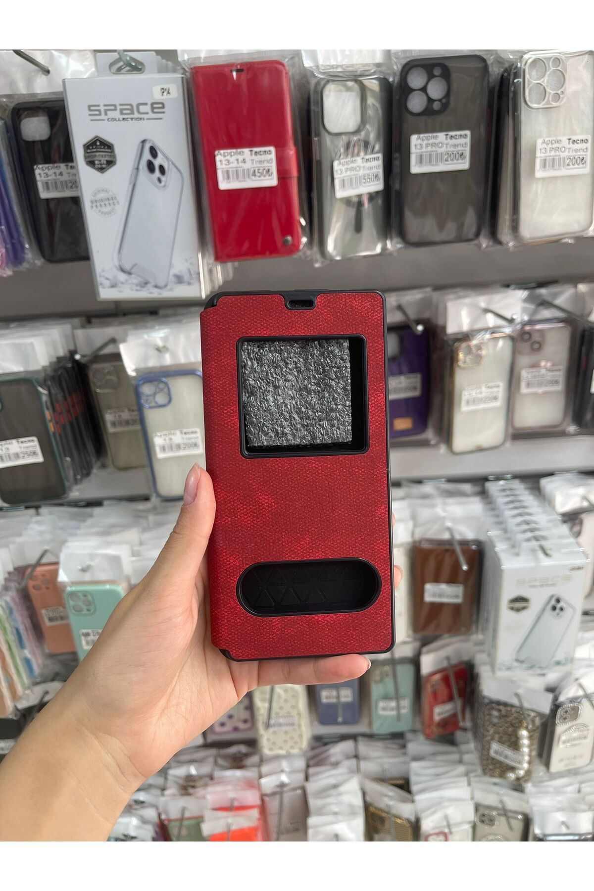 TECNOTREND xiaomi redmi 9 uyumlu pencere kapaklı kılıf
