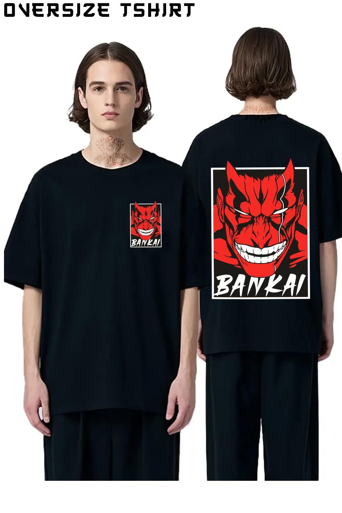 ZOKAWEAR Bleach-Zaraki-Kenpachi-(Bankai) Sırt Baskılı Oversize Tişört
