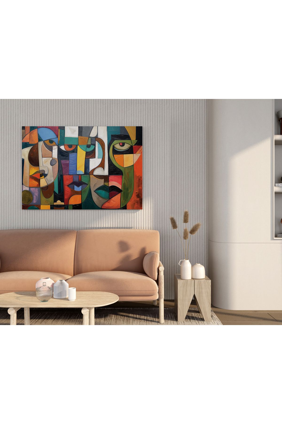 titer %100 Pamuklu Kanvas Dekoratif Tablo – Soyut Modern Sanat UV Baskı Poster