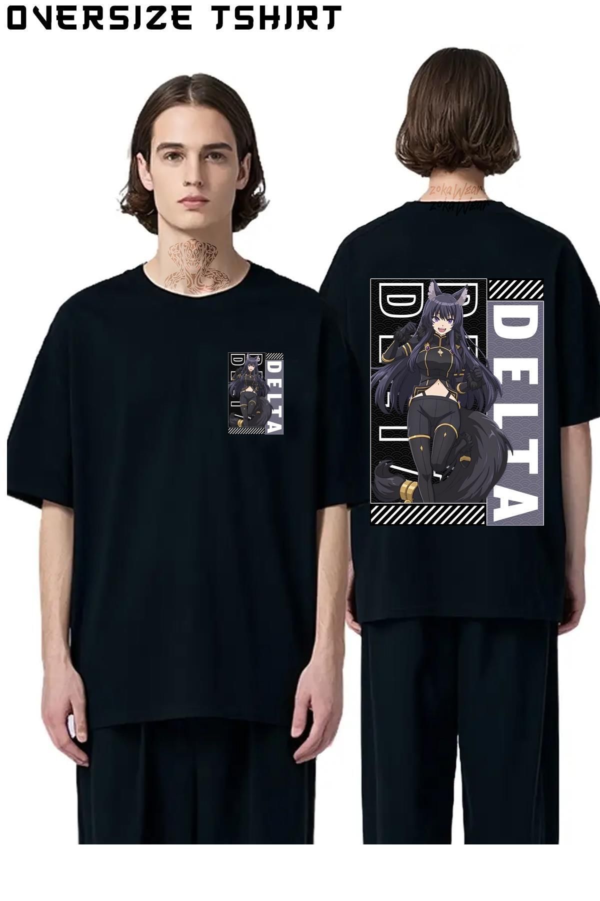 ZOKAWEAR Delta--The-Eminence-In-Shadow Sırt Baskılı Oversize Tişört