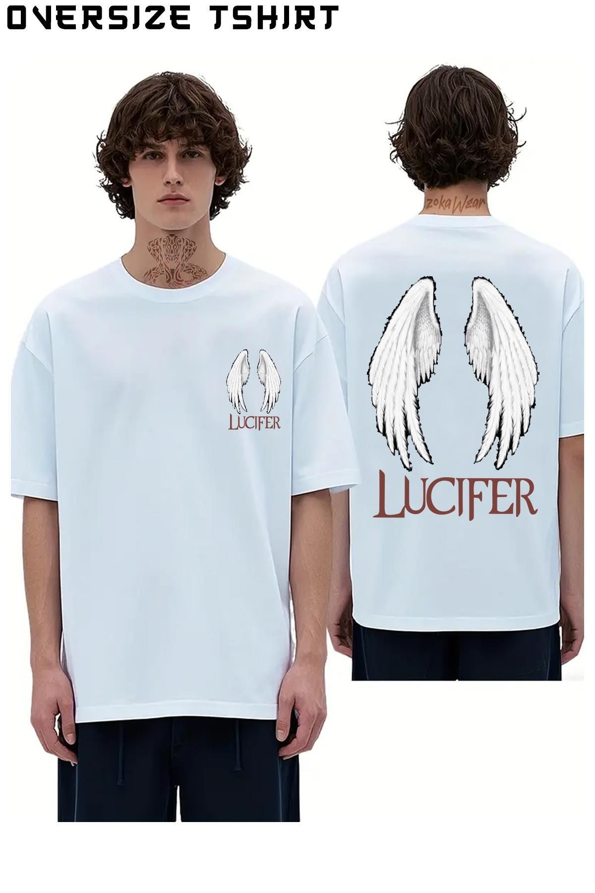 ZOKAWEAR Copia-de-Copia-de-Lucifer Sırt Baskılı Oversize Tişört