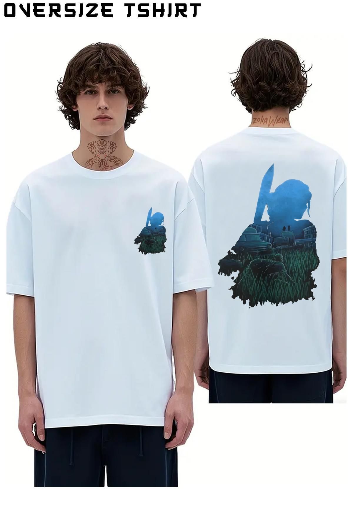 ZOKAWEAR The-Last-Of-Us-v4 Sırt Baskılı Oversize Tişört
