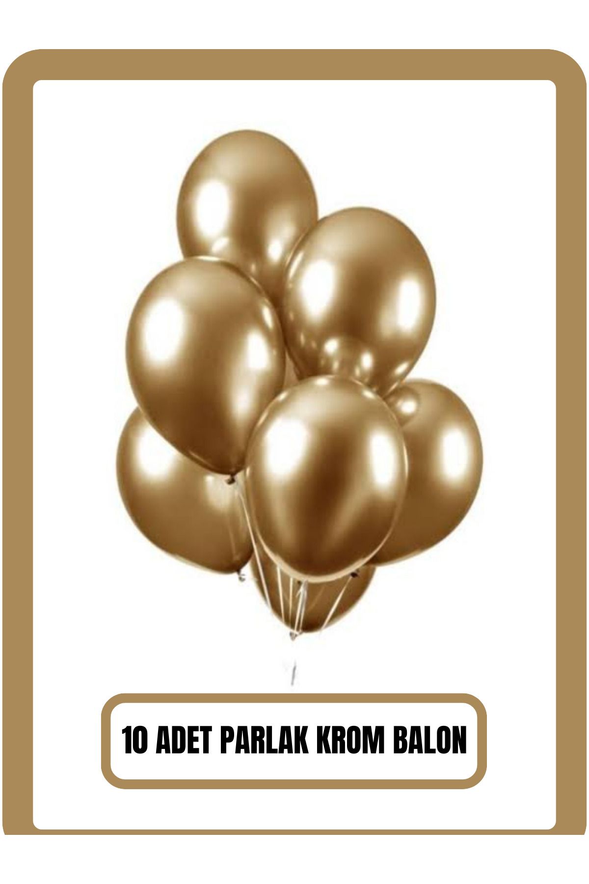 pellure Krom Parlak Metalik Balon 10 Adet