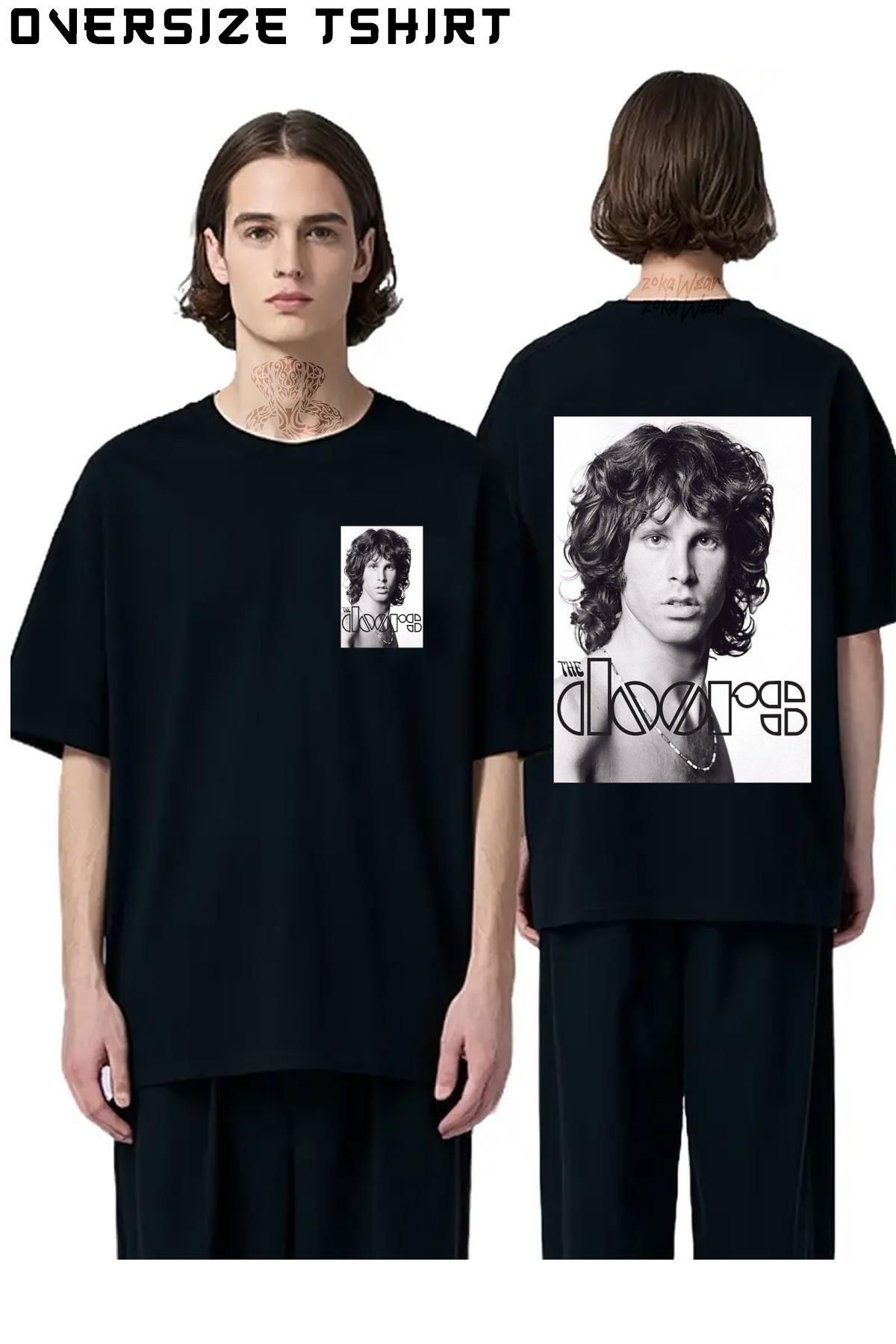 ZOKAWEAR The-Doors,-Jim-Morrison Sırt Baskılı Oversize Tişört
