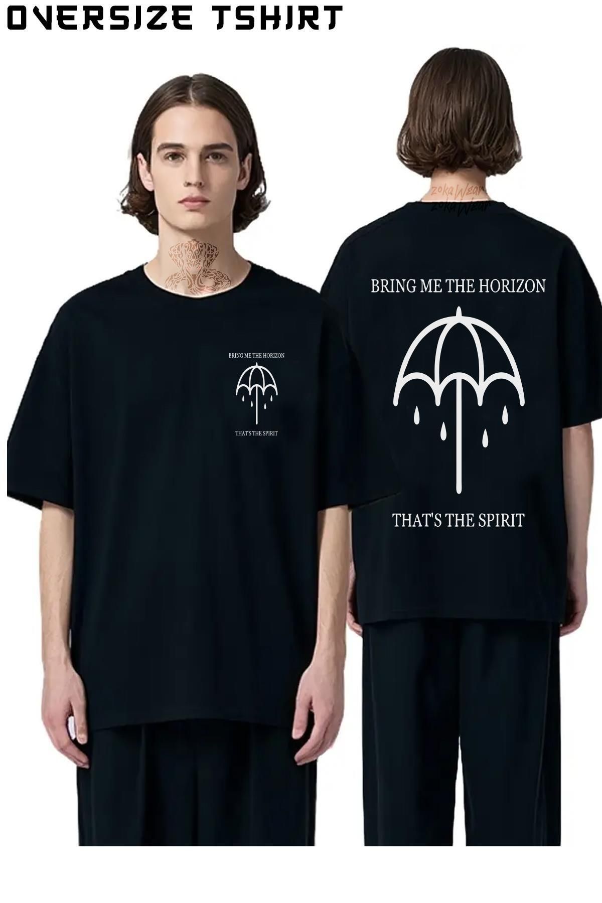 ZOKAWEAR Spirit-Bring-Me-The-Horizon Sırt Baskılı Oversize Tişört