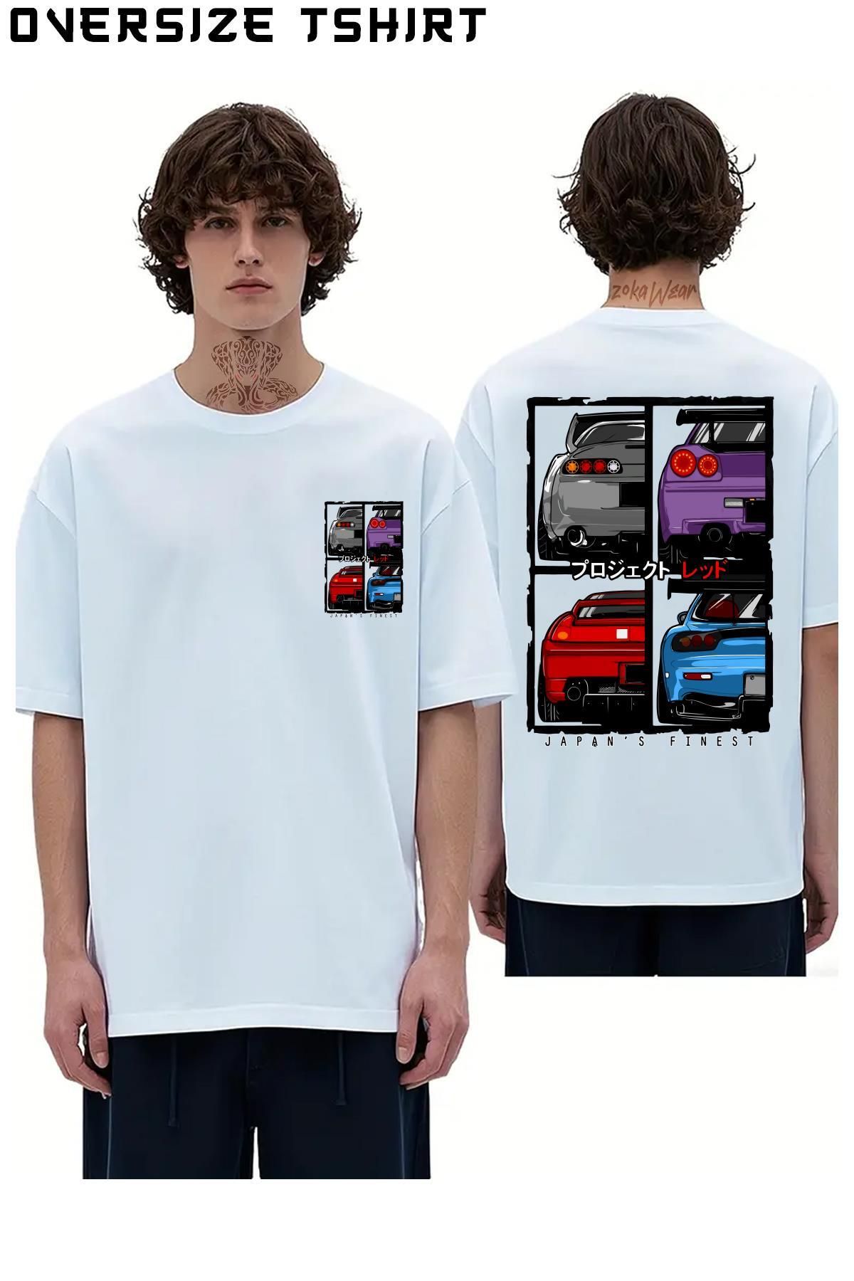 ZOKAWEAR Japans-Finest-Supra Sırt Baskılı Oversize Tişört