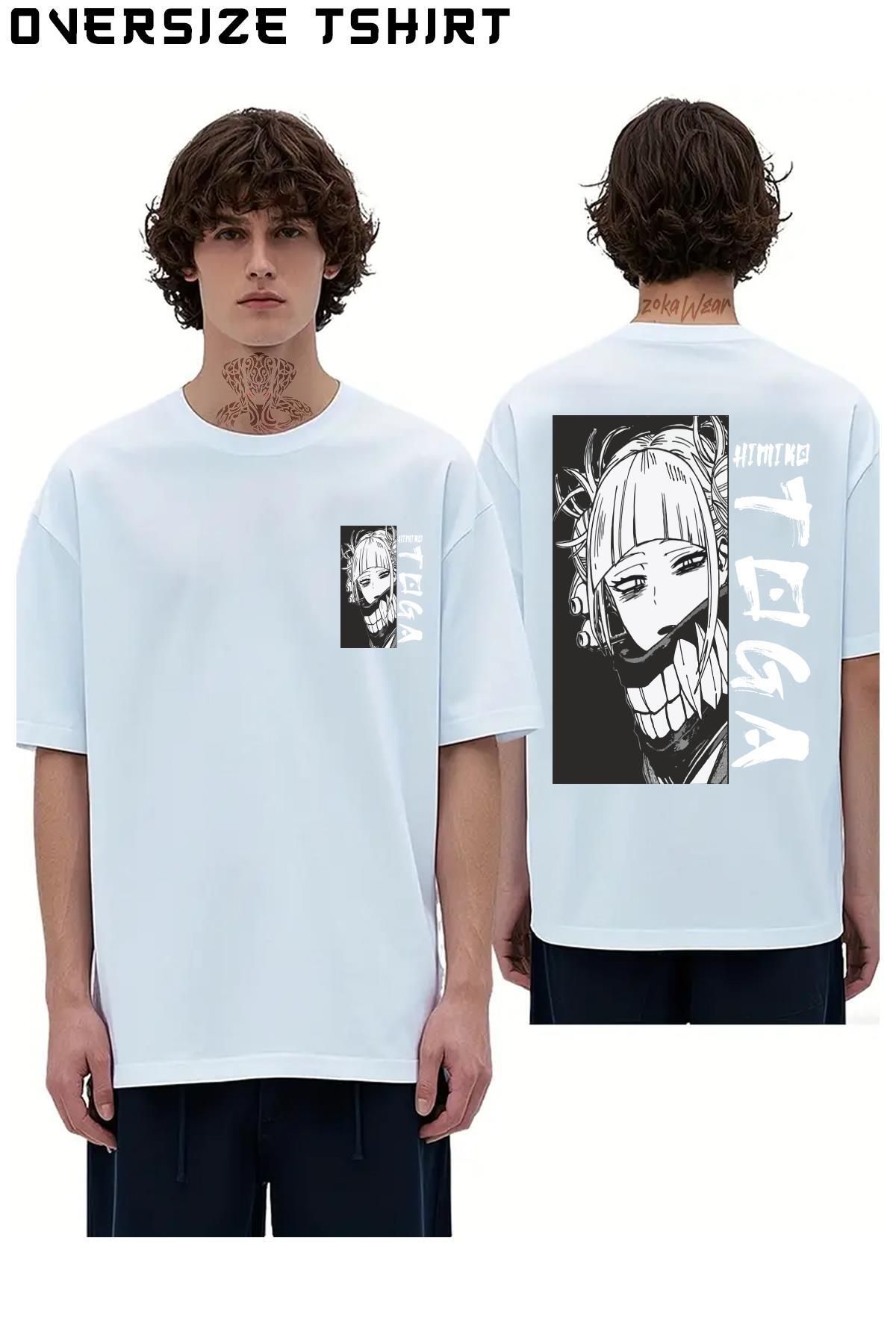 ZOKAWEAR My-Hero-Academia-Himiko-Toga-v2 Sırt Baskılı Oversize Tişört