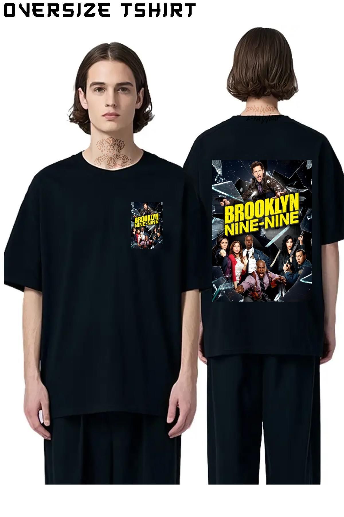 ZOKAWEAR Brooklyn-Nine-nine Sırt Baskılı Oversize Tişört