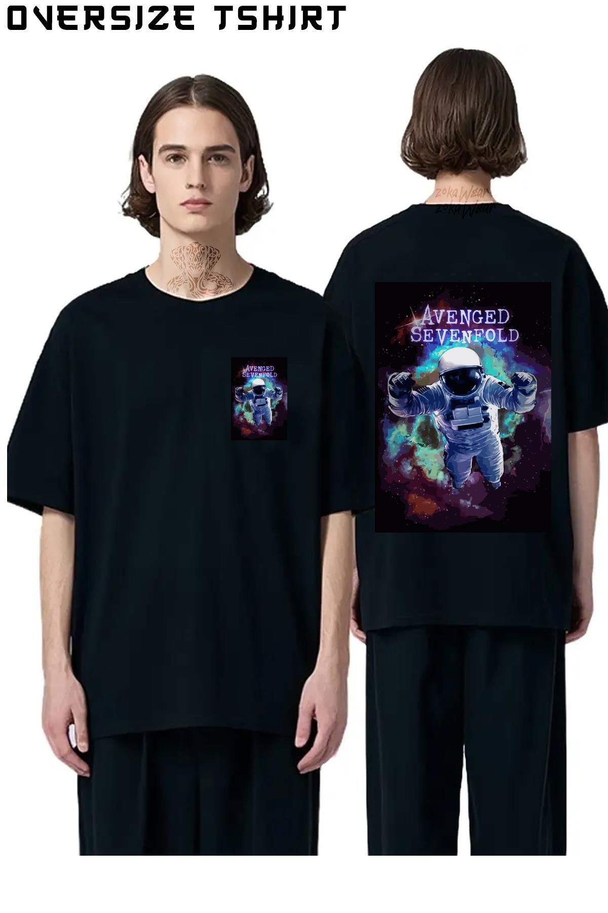ZOKAWEAR Space-Avenged-Sevenfold Sırt Baskılı Oversize Tişört