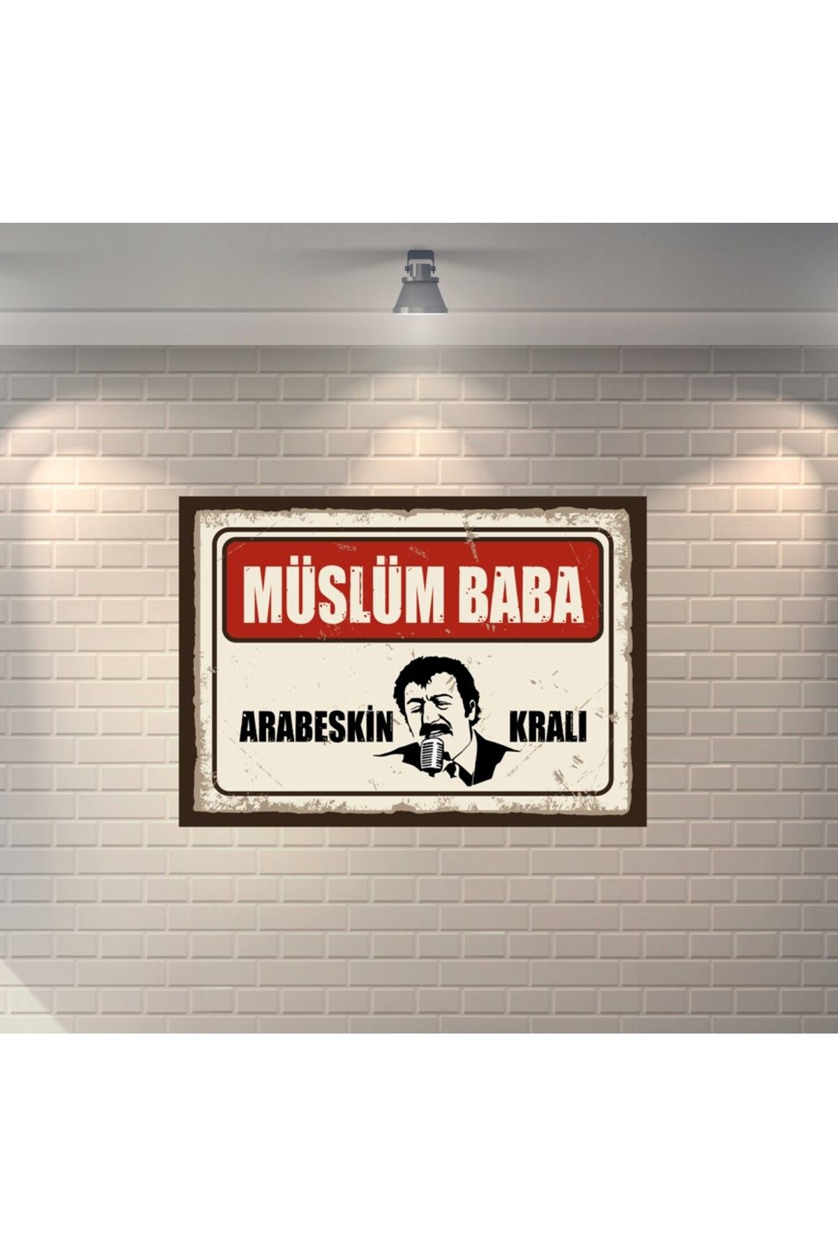 BBO REKLAM Müslüm Baba Arabeskin Kralı Retro Ahşap Poster