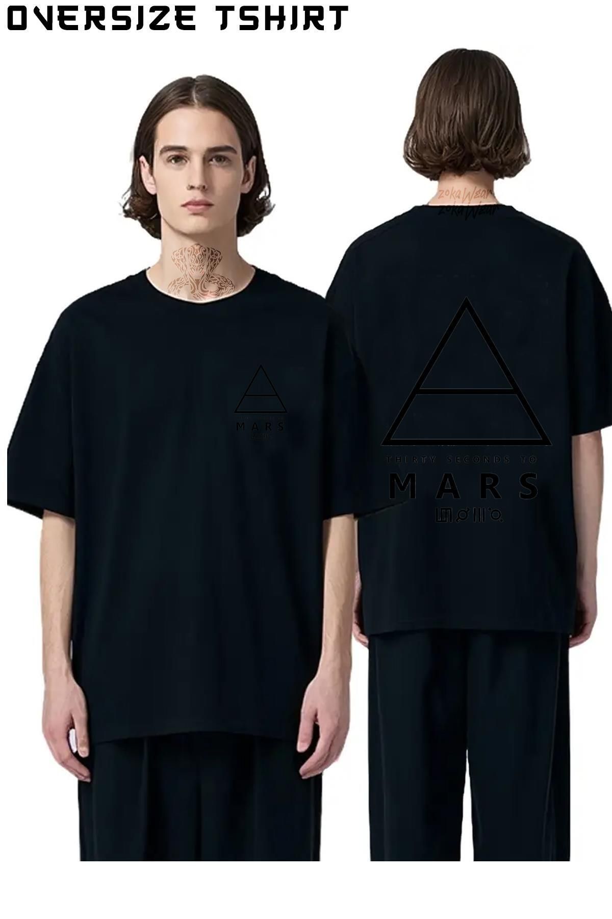 ZOKAWEAR 30-Seconds-To-Mars Sırt Baskılı Oversize Tişört