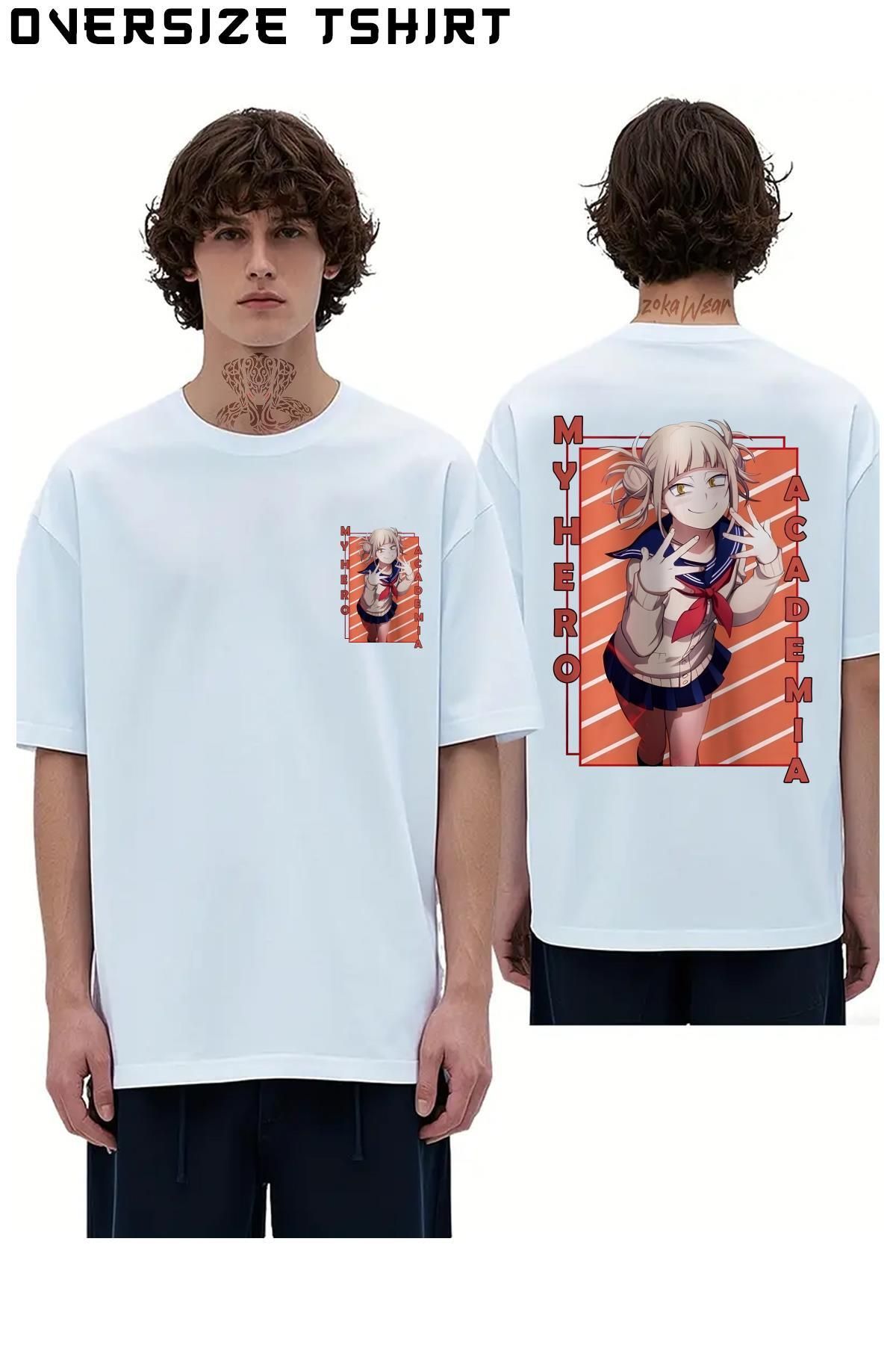 ZOKAWEAR My-Hero-Academia-Himiko Sırt Baskılı Oversize Tişört