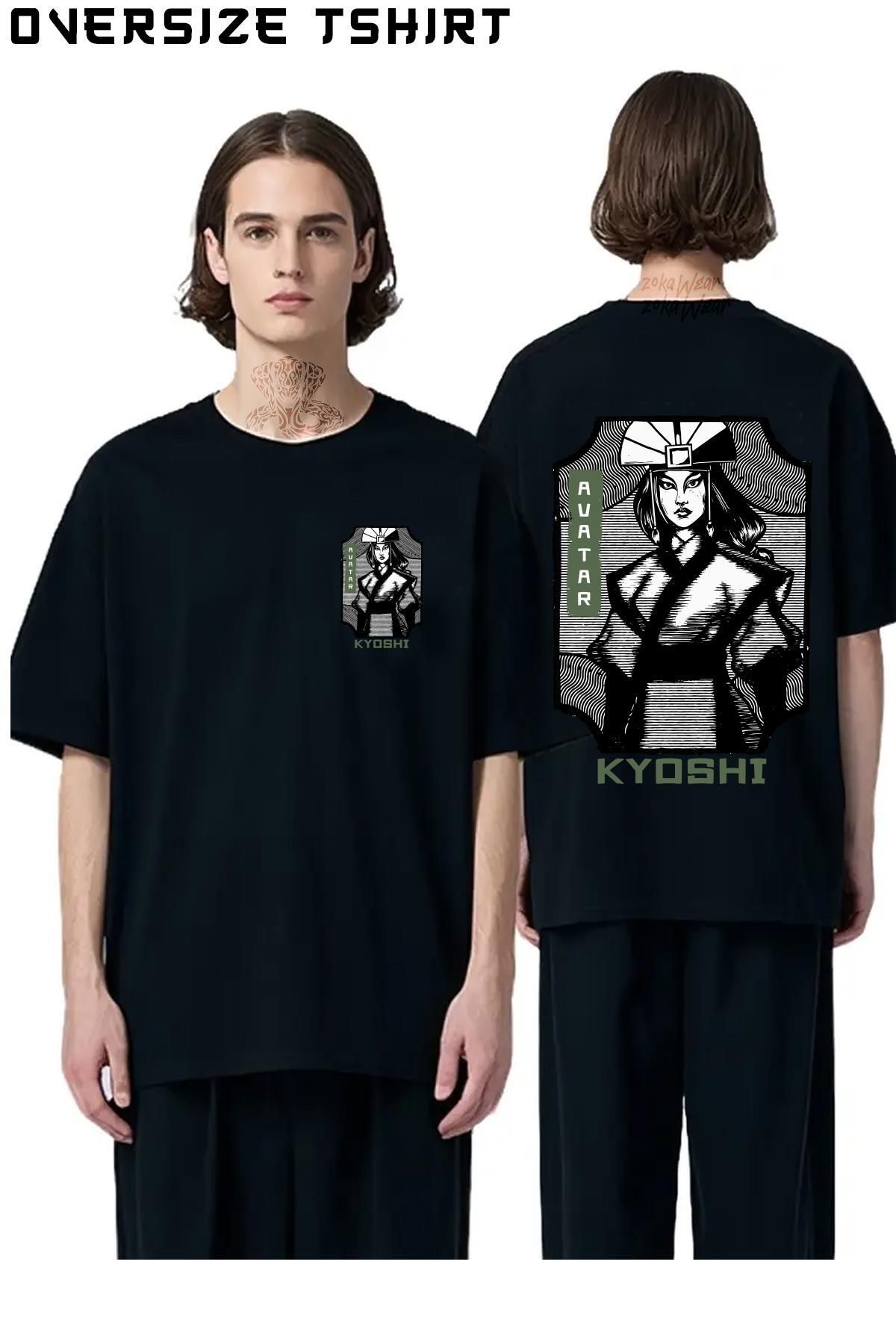 ZOKAWEAR Avatar-The-Last-Airbender-Kyoshi-Earth-Kingdom Sırt Baskılı Oversize Tişört